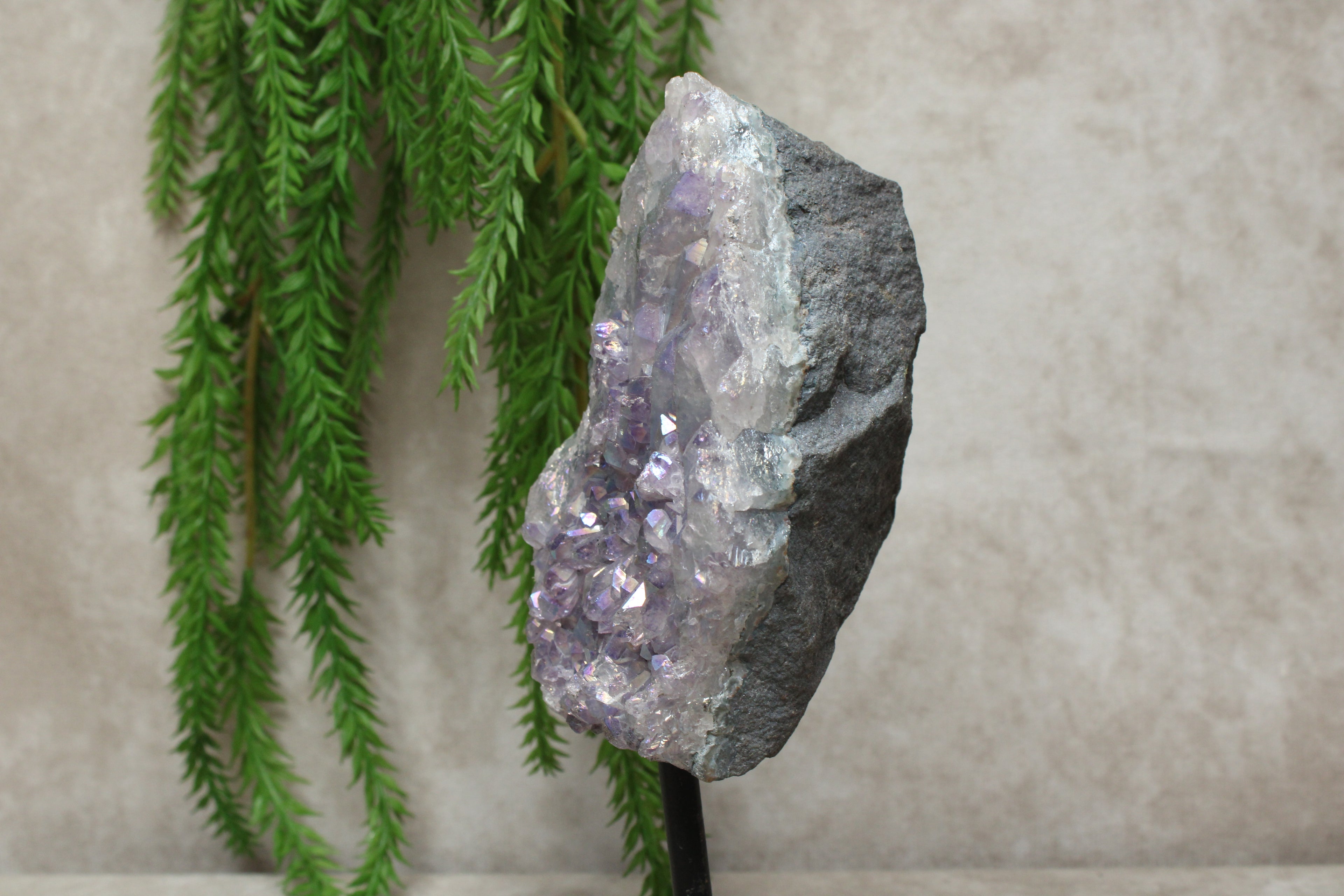 Aura amethist op standaard #1346