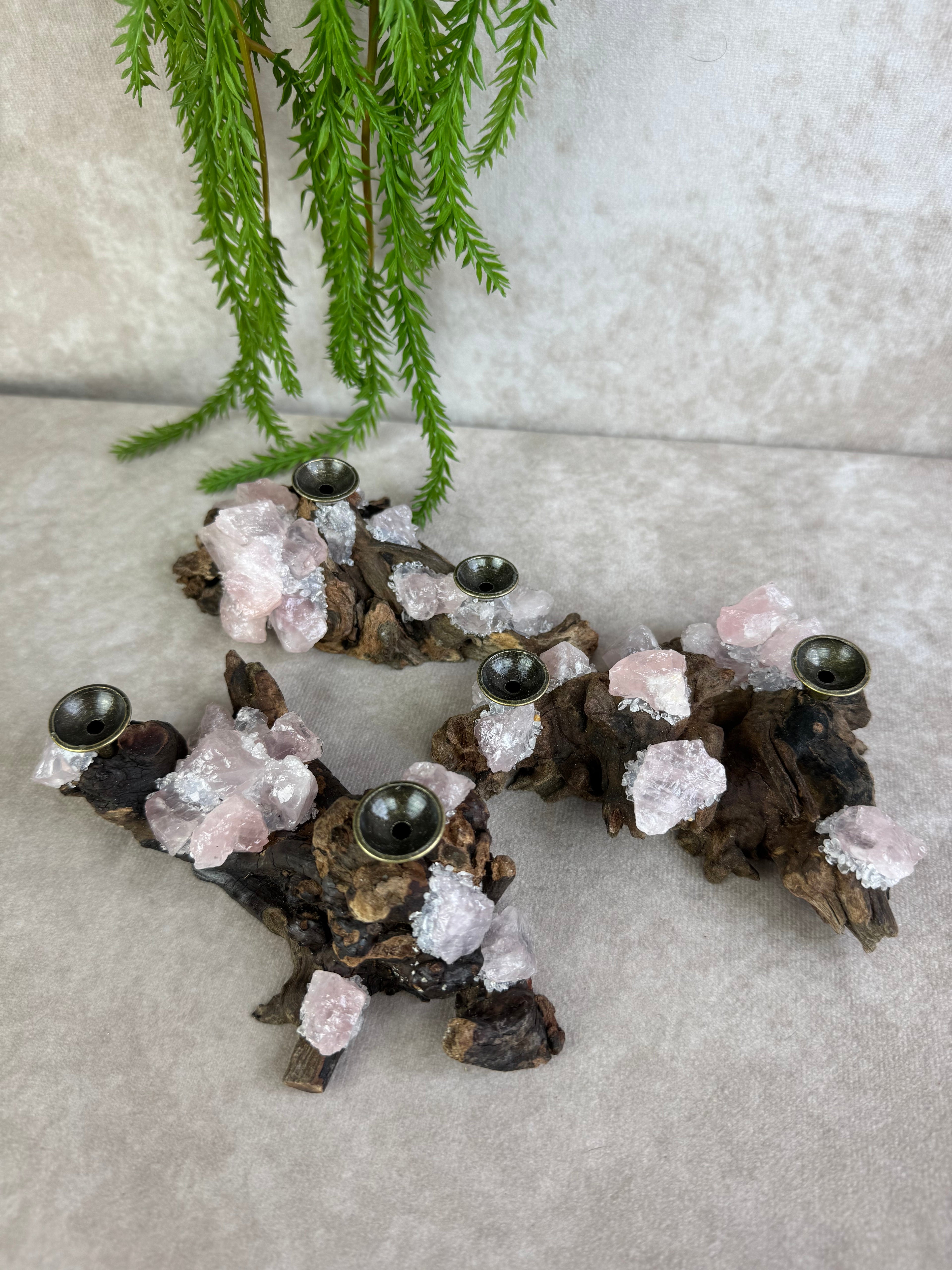 Bolhouder rozenkwarts hout