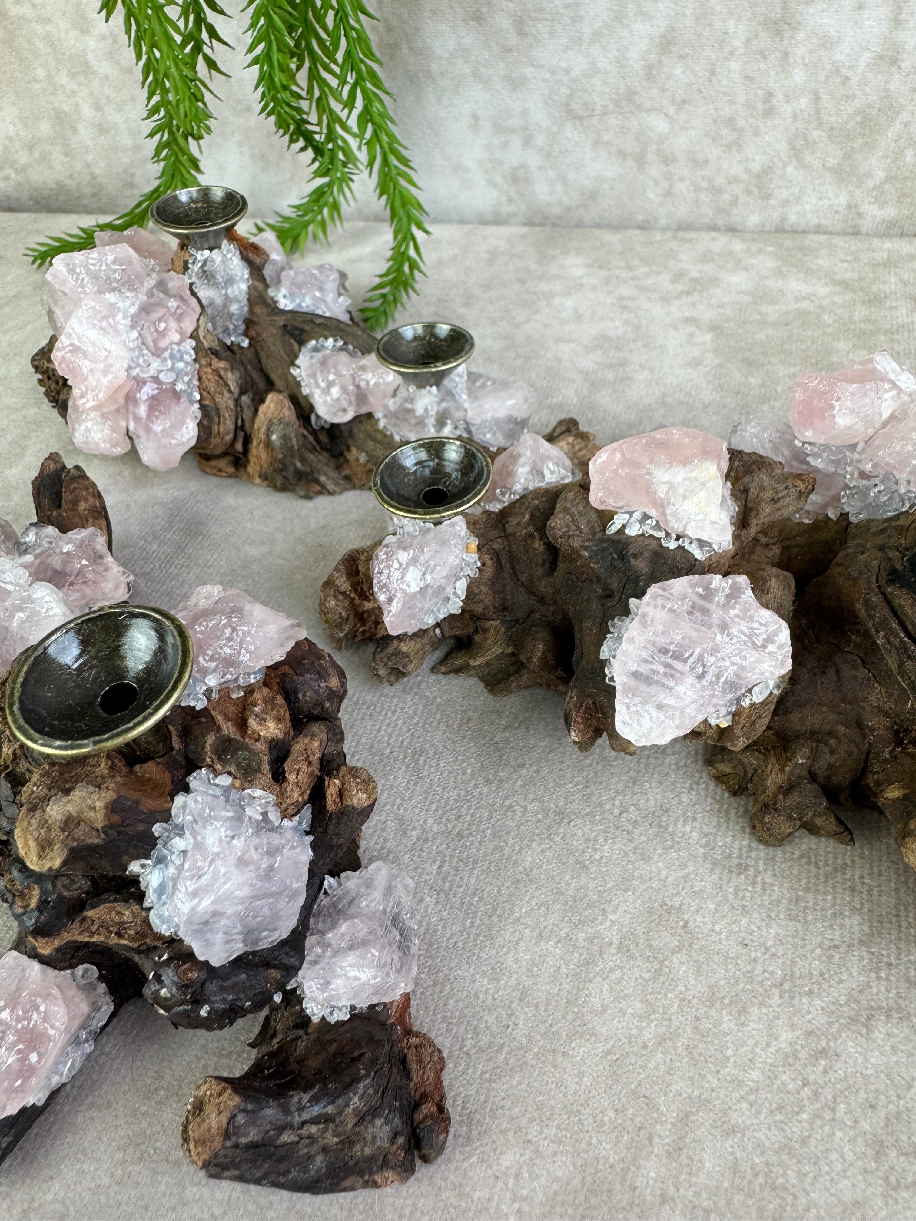 Bolhouder rozenkwarts hout