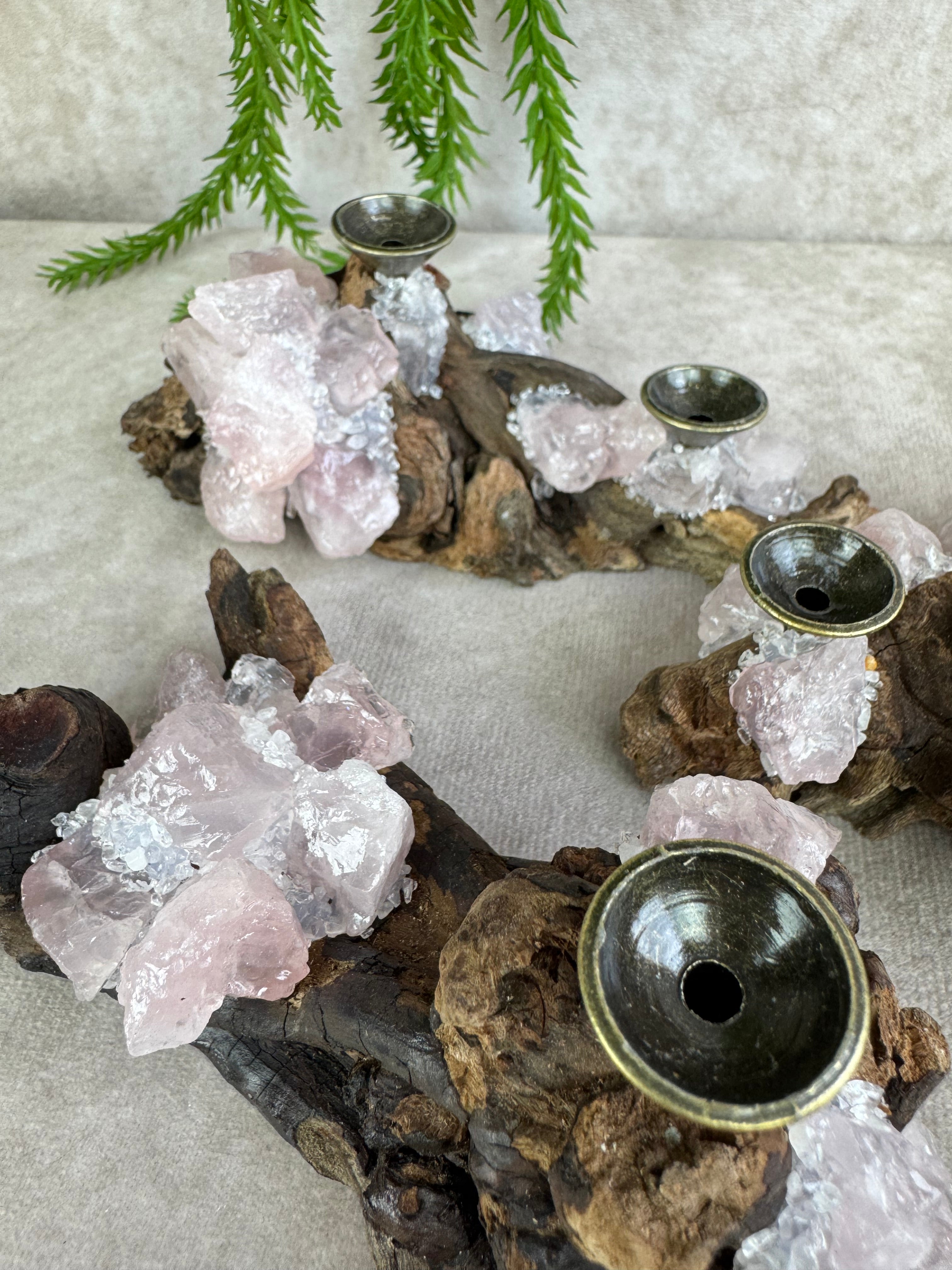 Bolhouder rozenkwarts hout