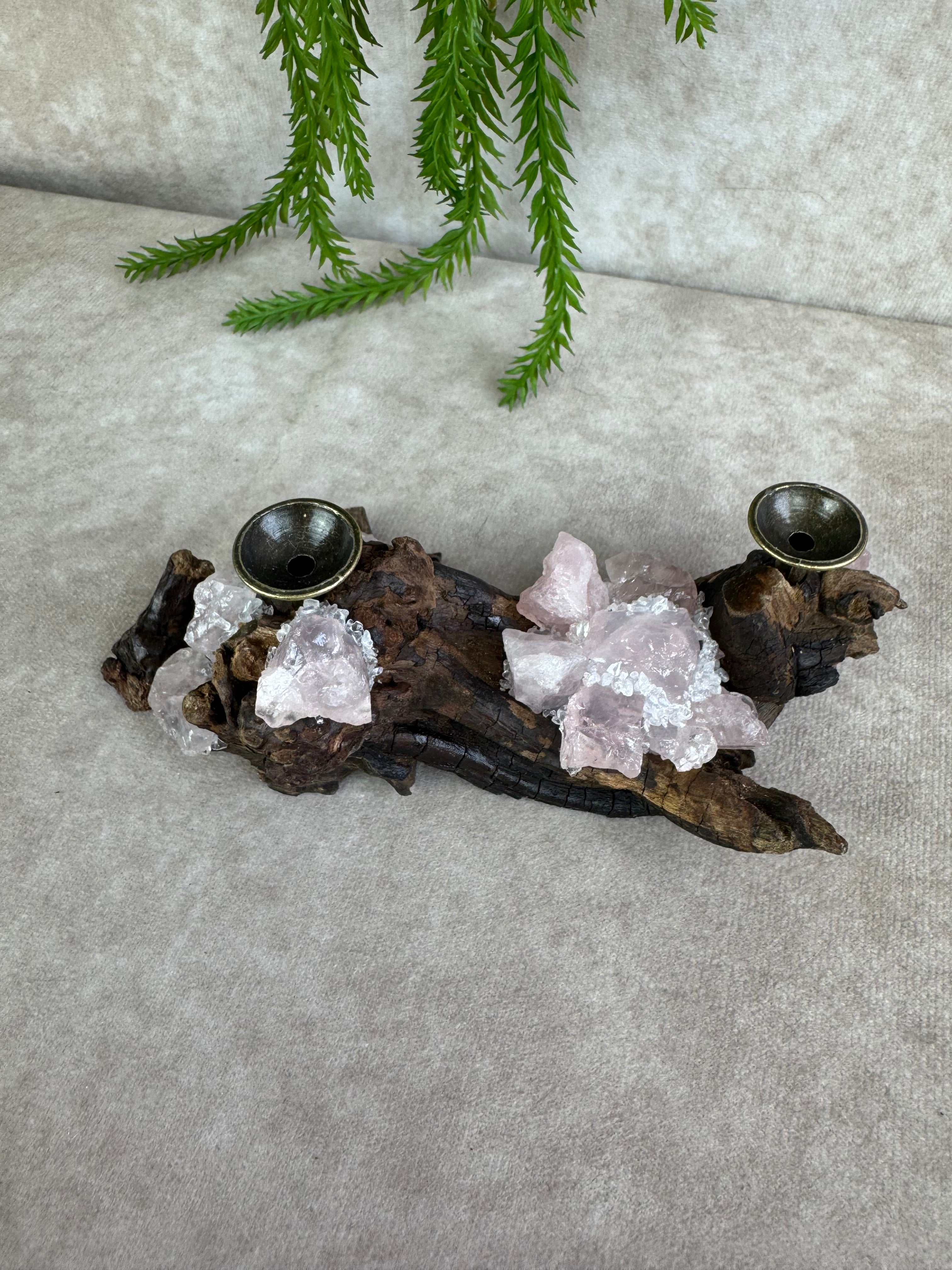 Bolhouder rozenkwarts hout