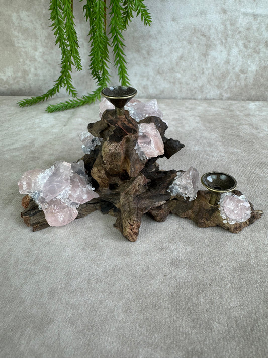 Bolhouder rozenkwarts hout