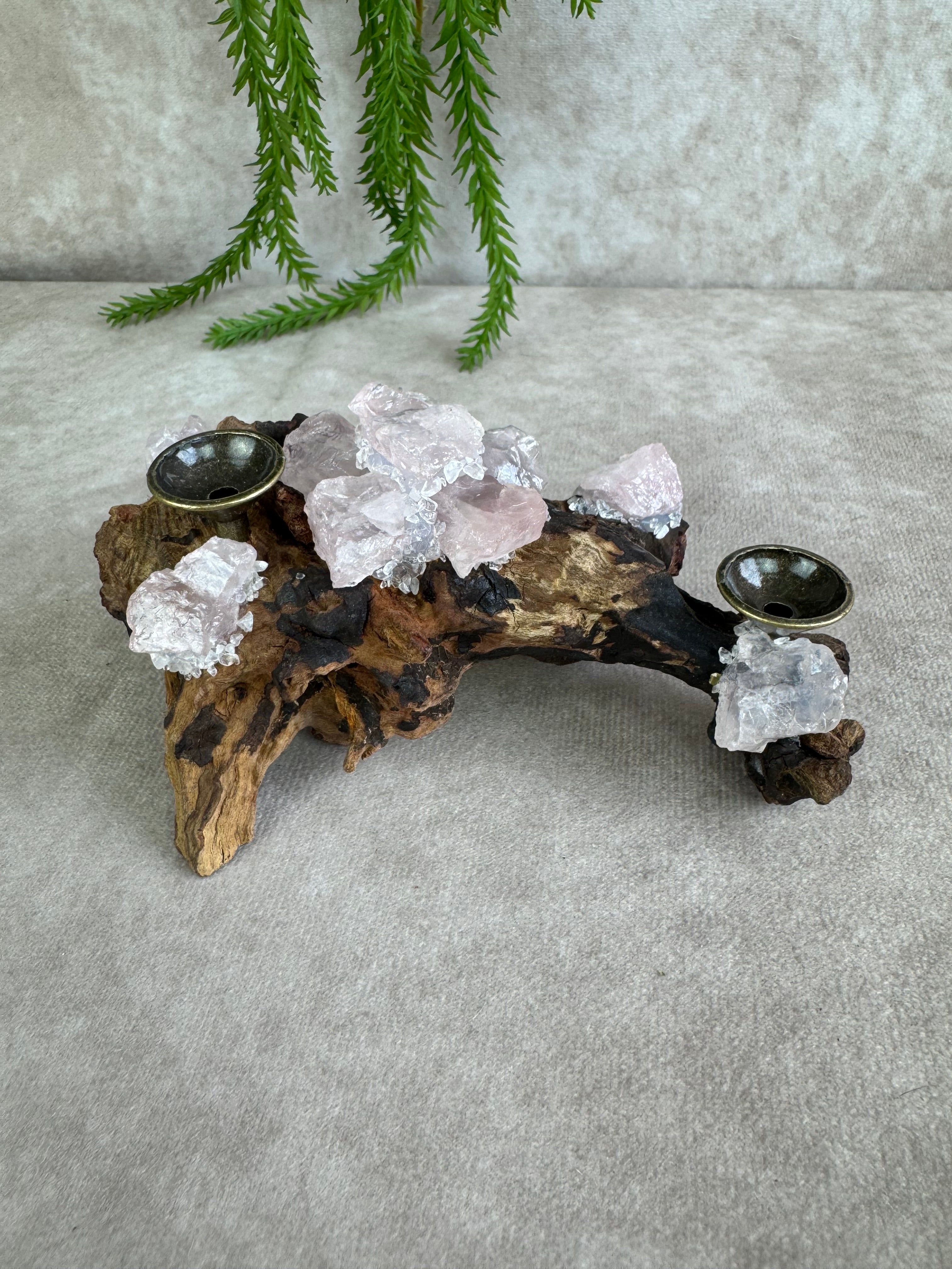 Bolhouder rozenkwarts hout