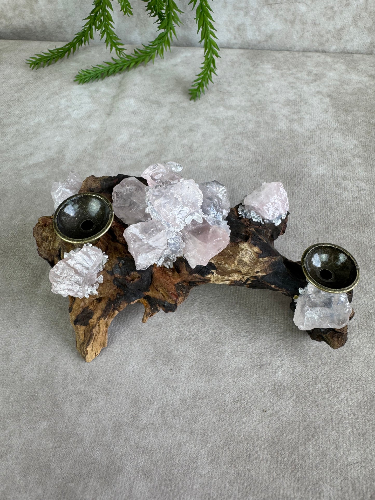 Bolhouder rozenkwarts hout