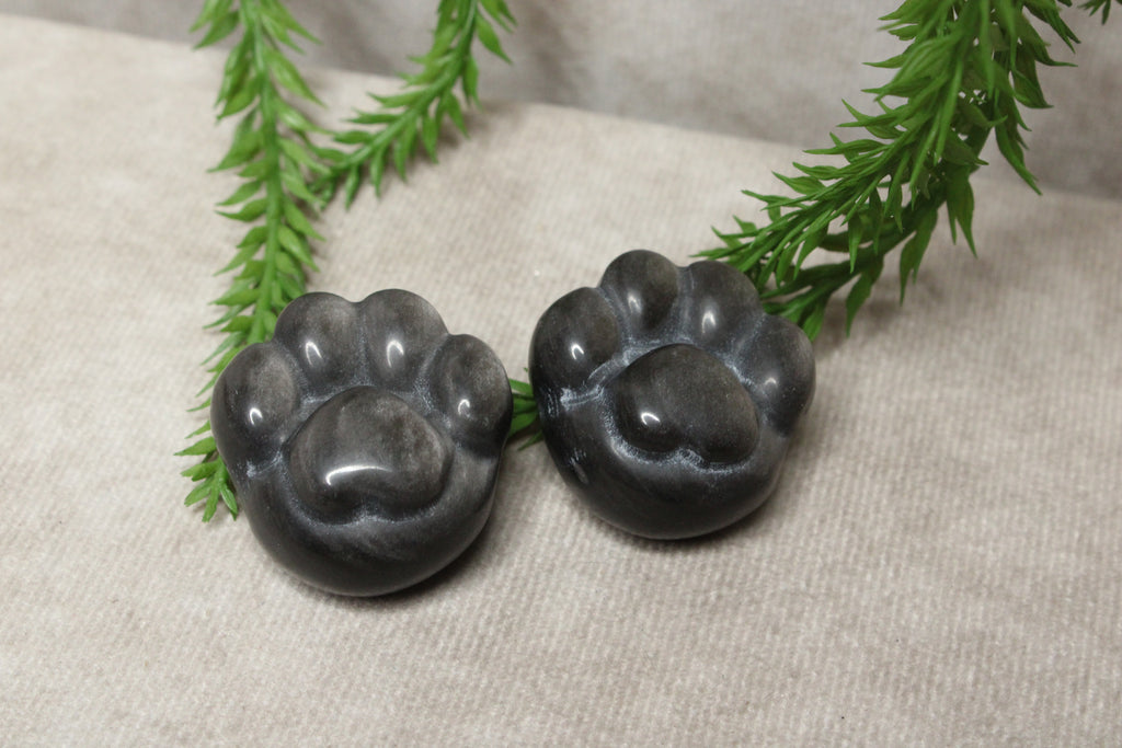 Pootje zilver obsidiaan