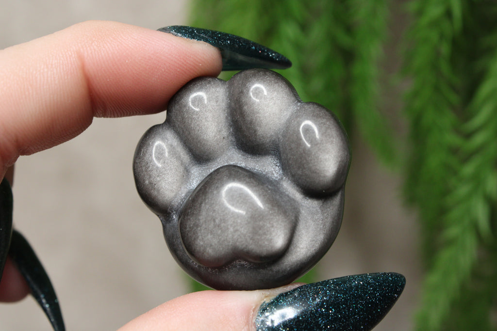 Pootje zilver obsidiaan