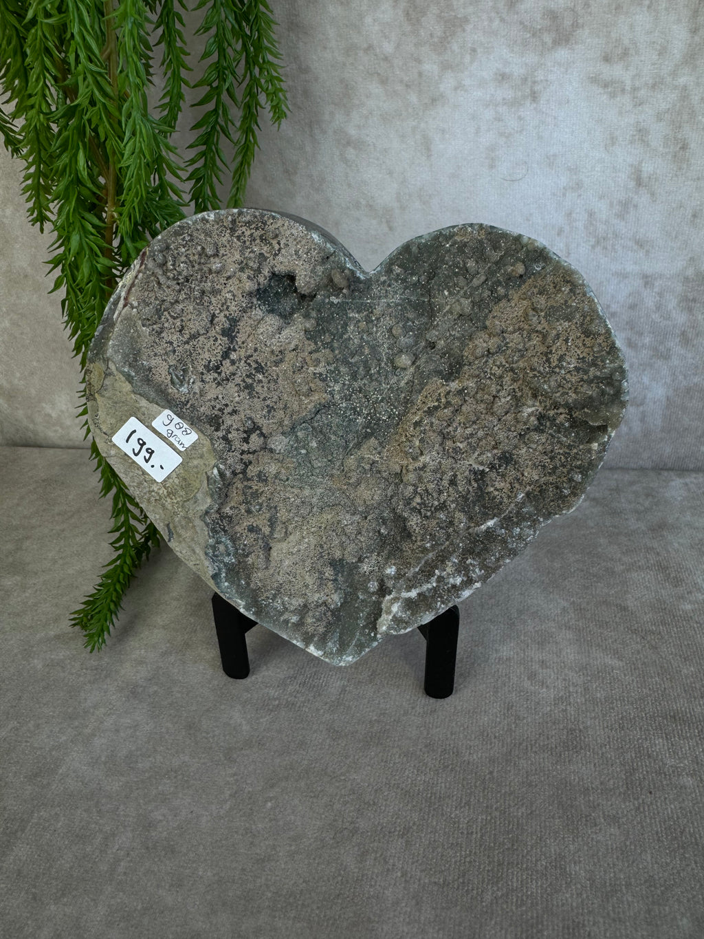 Black amethist hart #1518