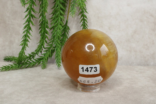 Gele fluoriet bol #1473