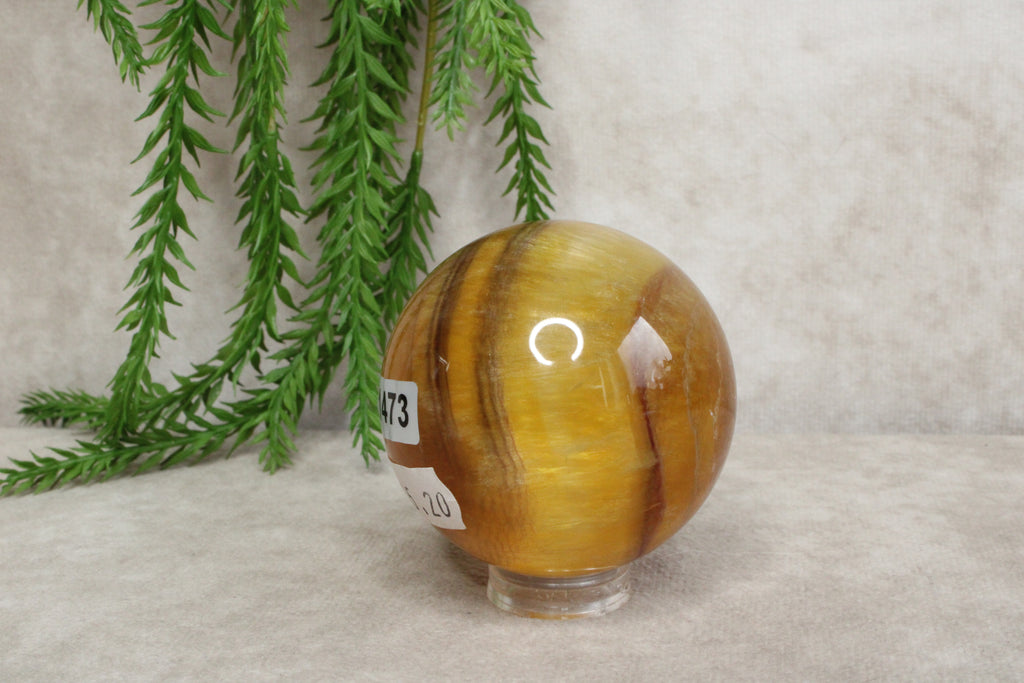 Gele fluoriet bol #1473