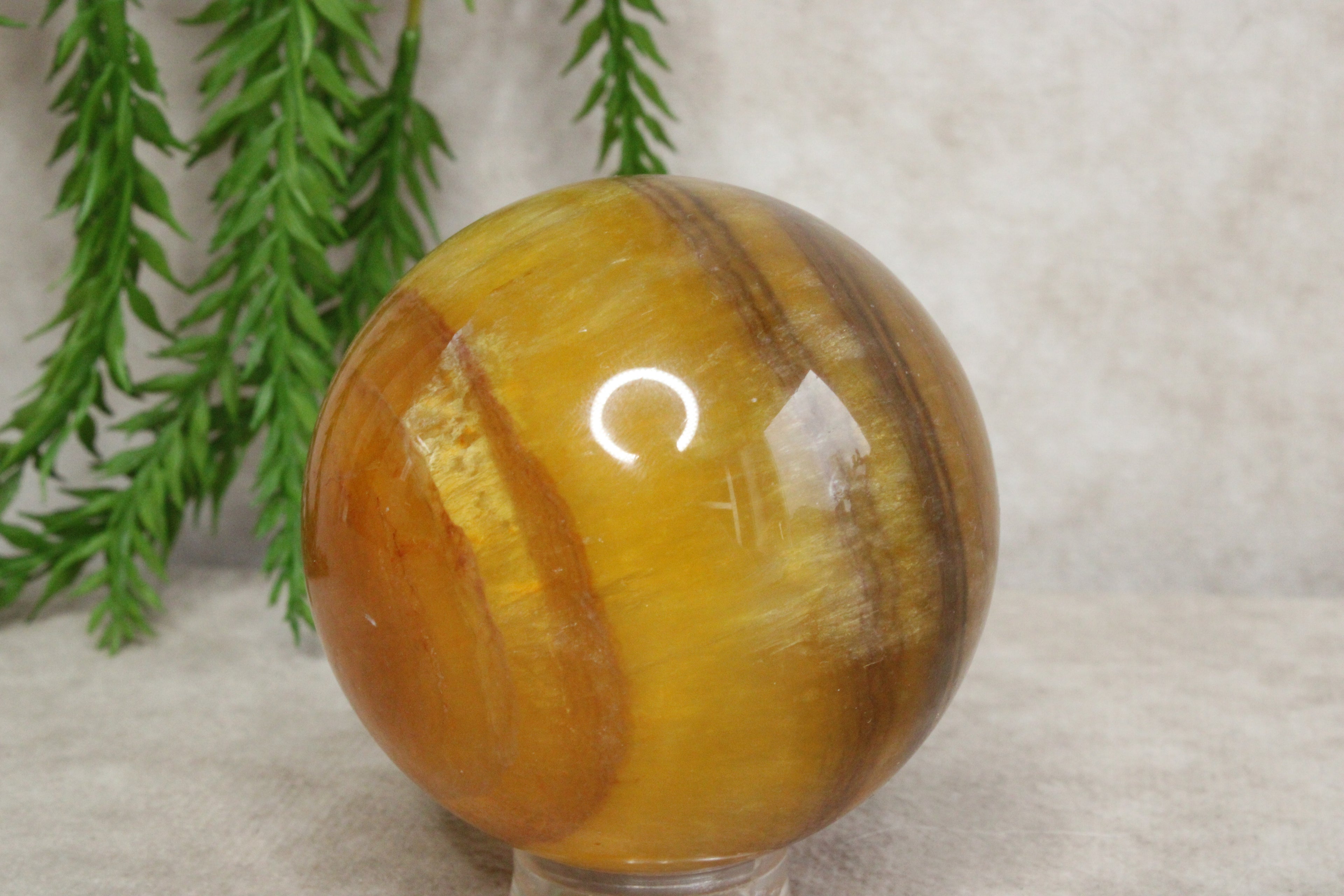 Gele fluoriet bol #1473