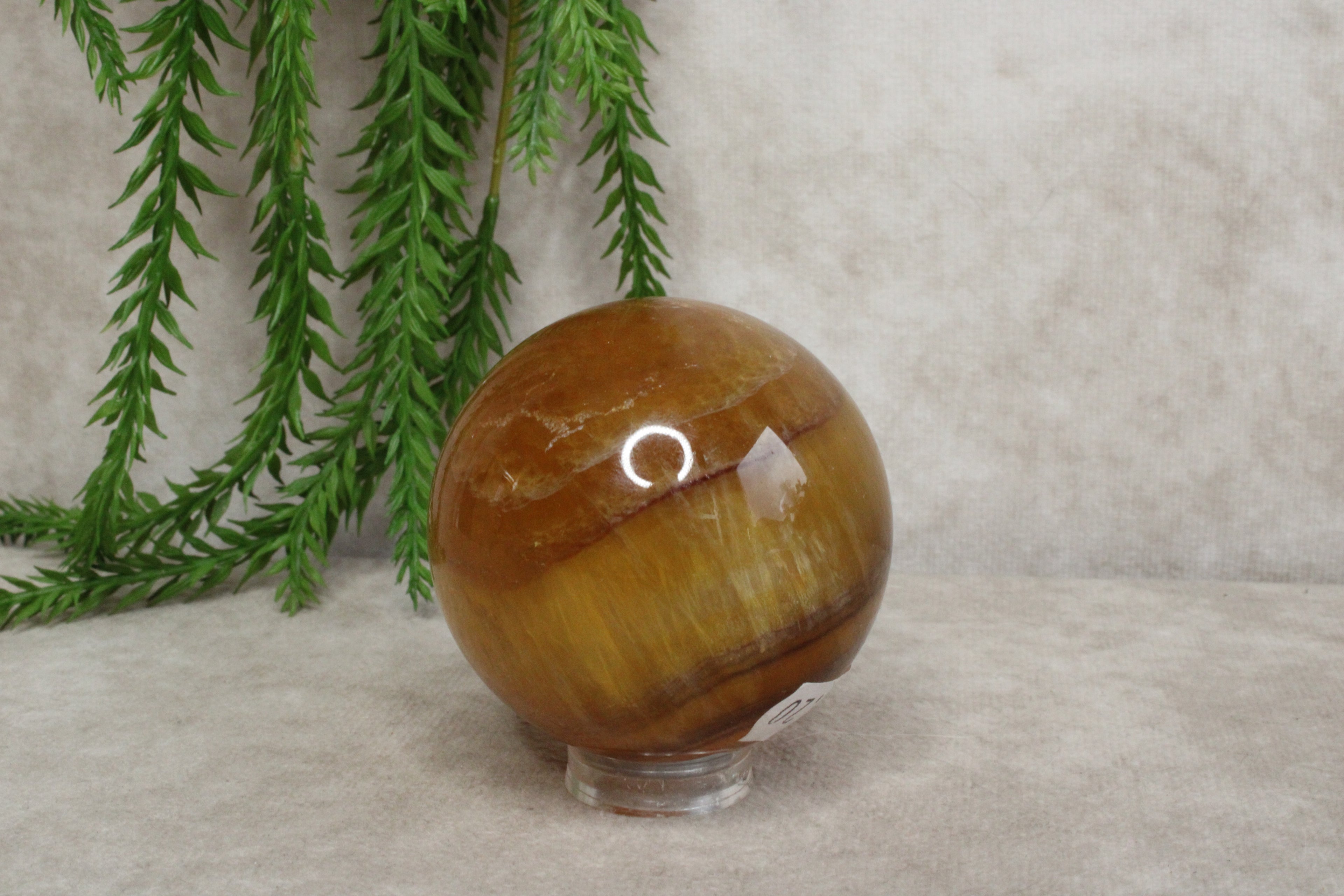 Gele fluoriet bol #1473