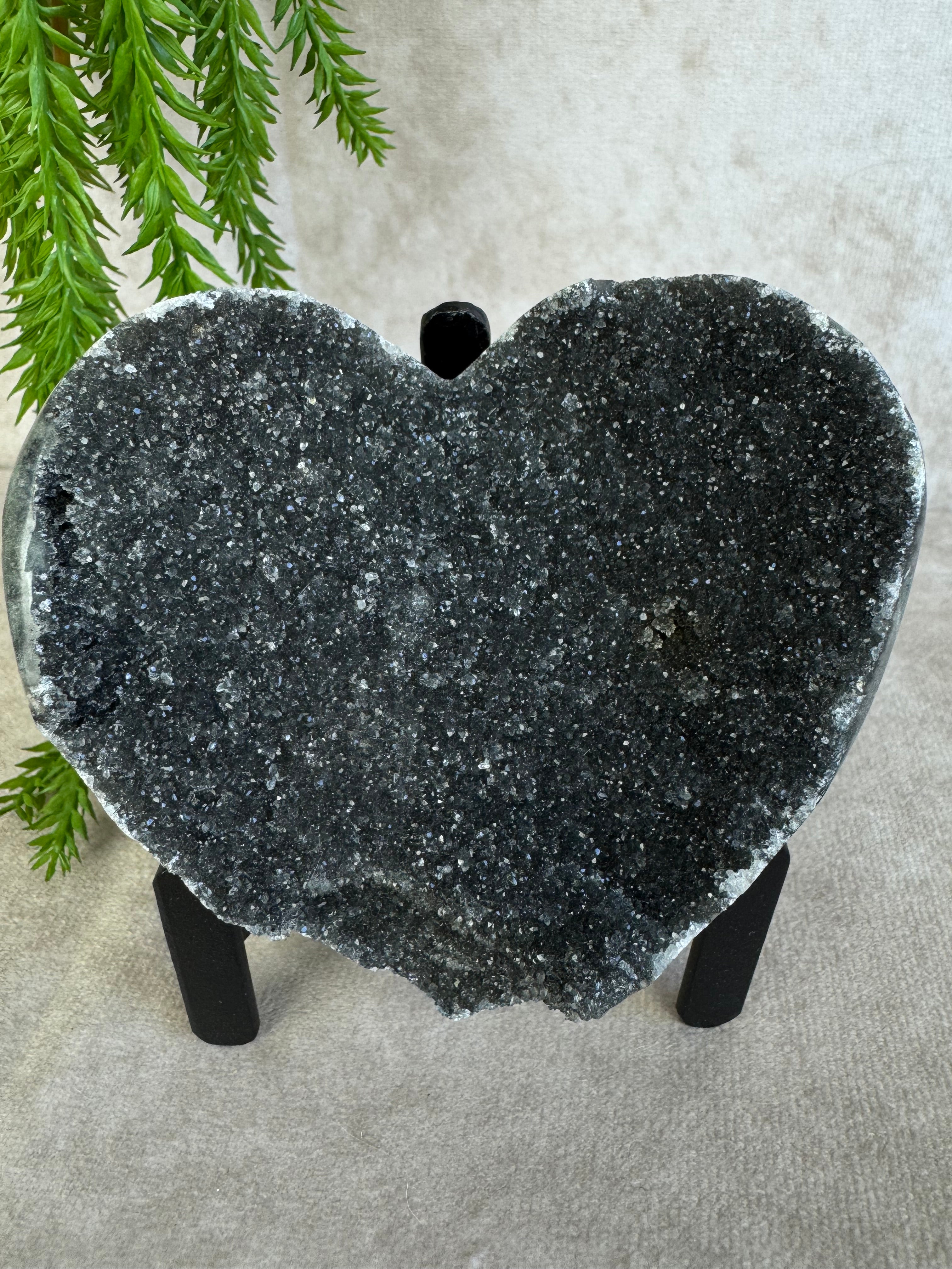 Black amethist hart #1521