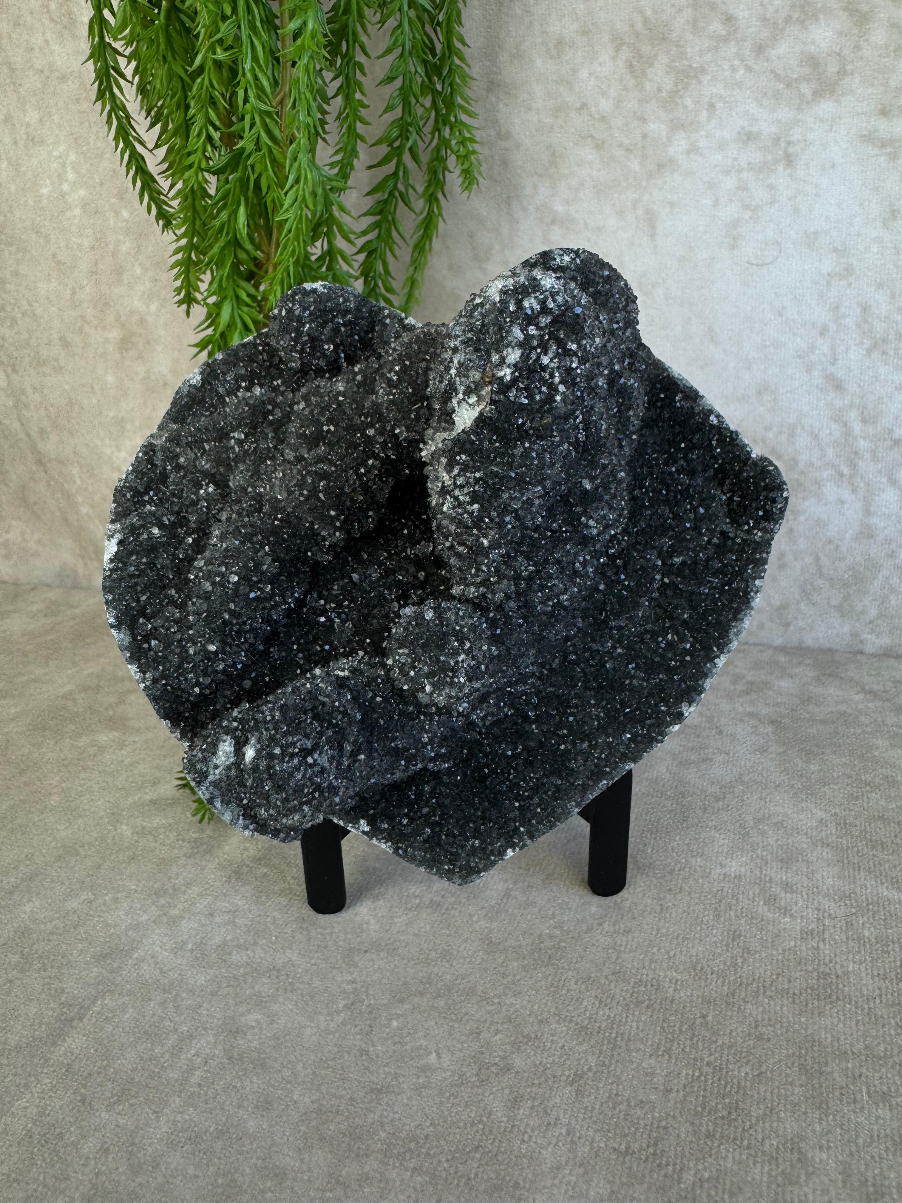 Xxl Black amethist hart #1519