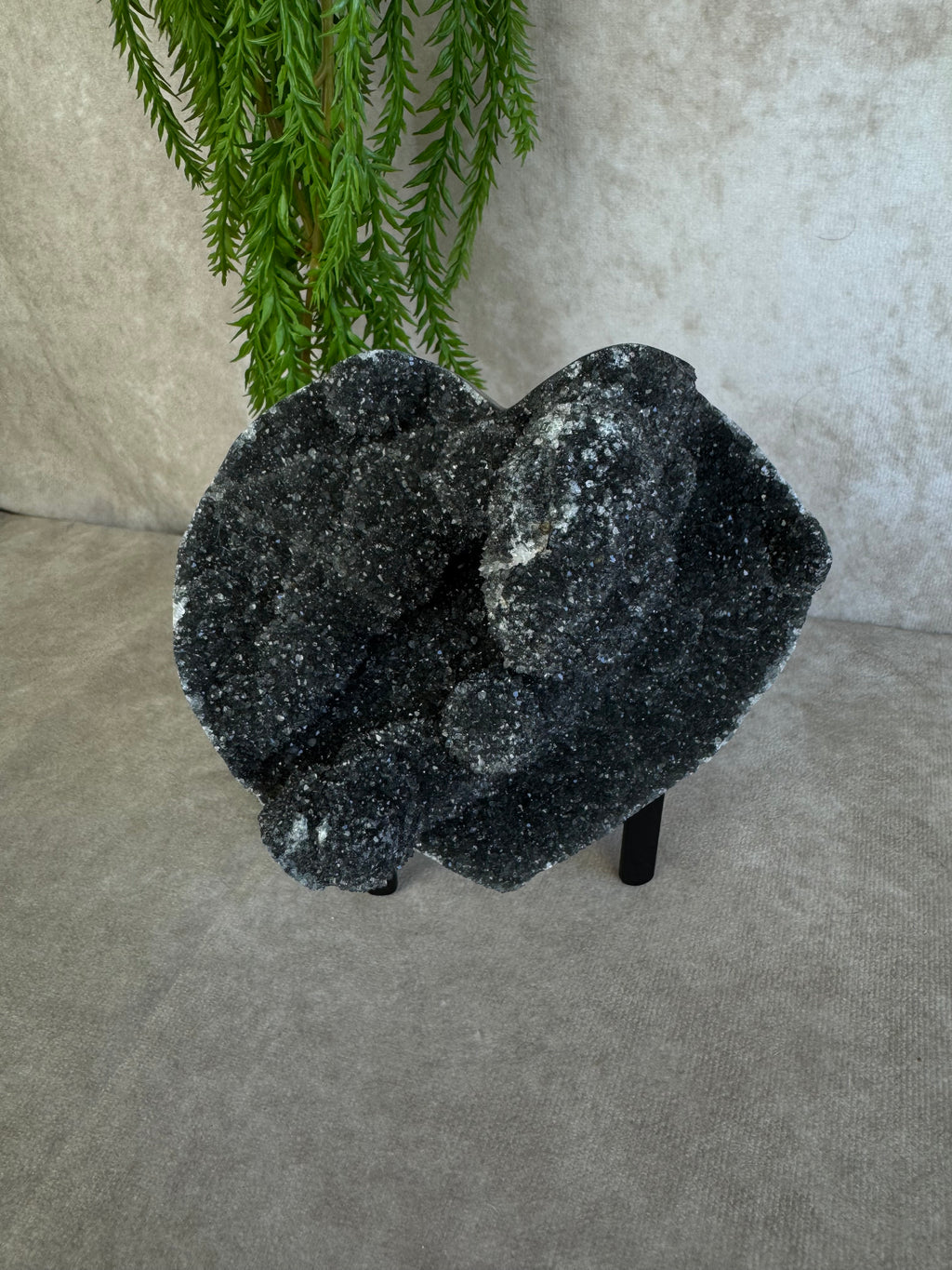 Xxl Black amethist hart #1519