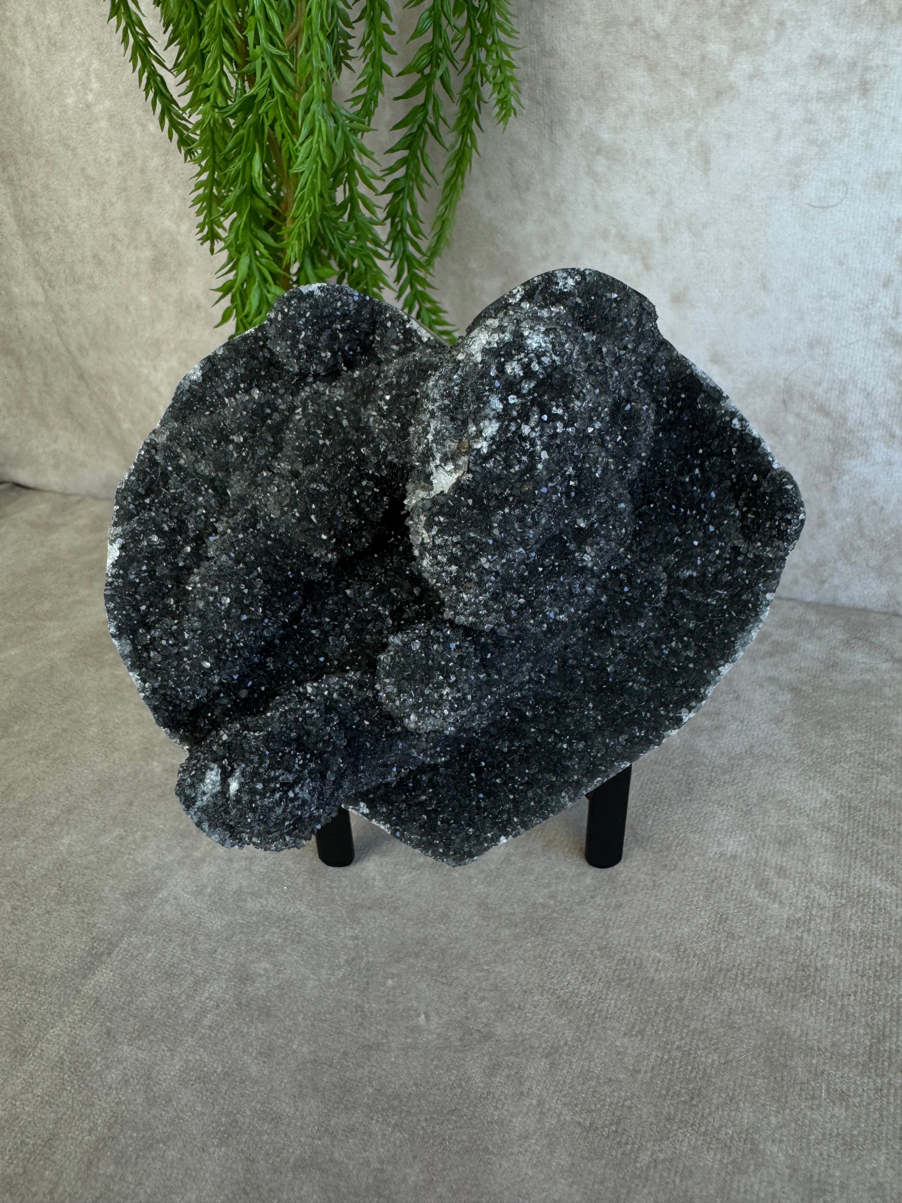 Xxl Black amethist hart #1519