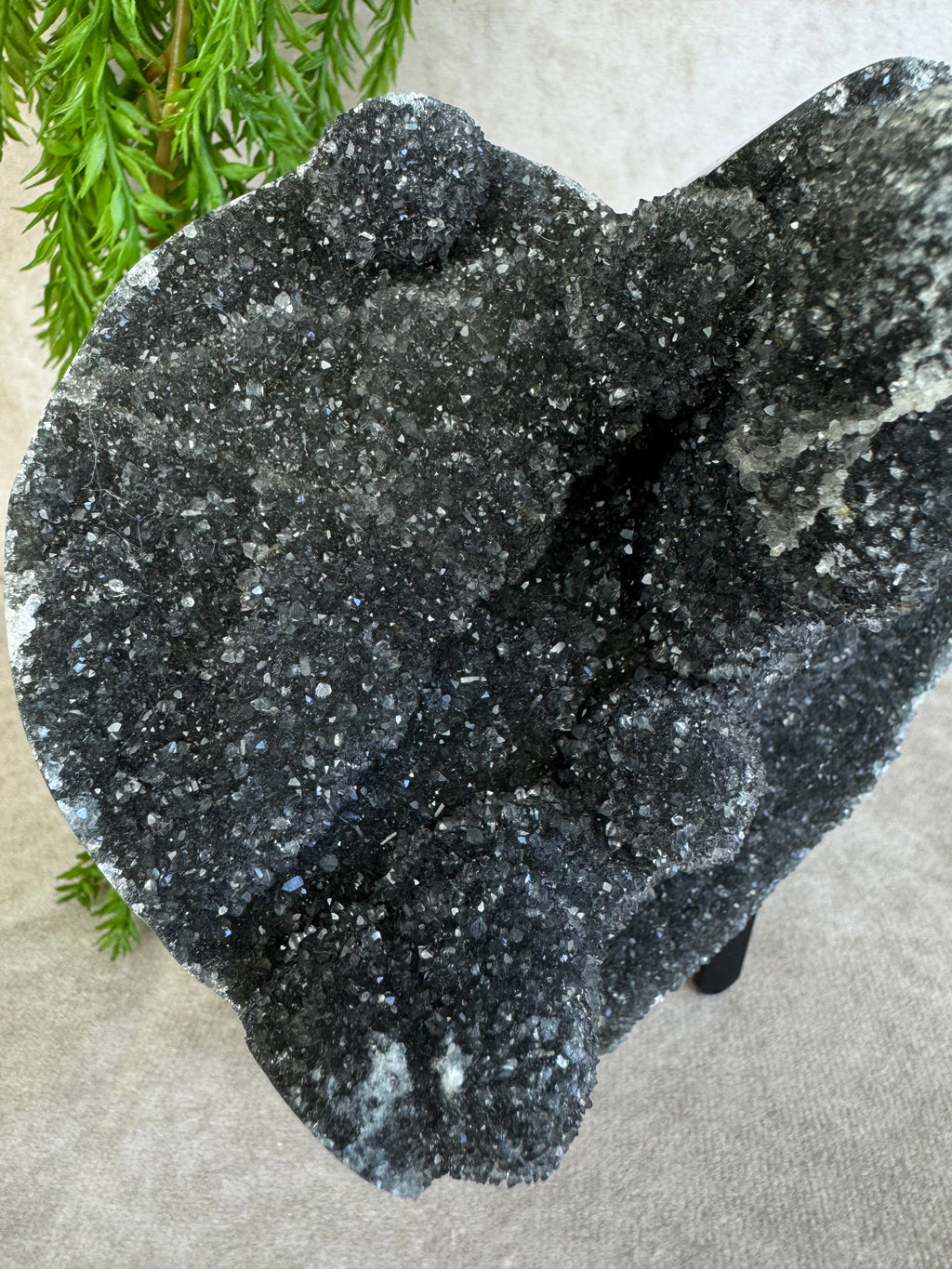 Xxl Black amethist hart #1519