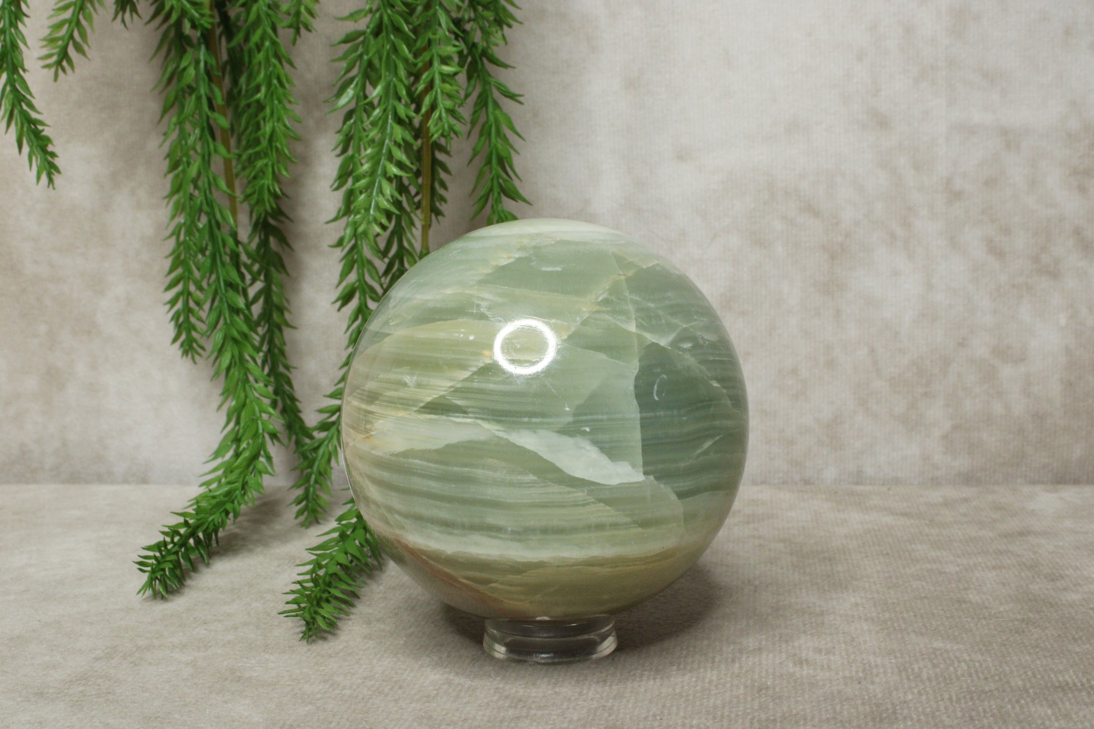 Groene aragoniet bol #0872