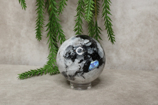 Regenboog maansteen bol #1081