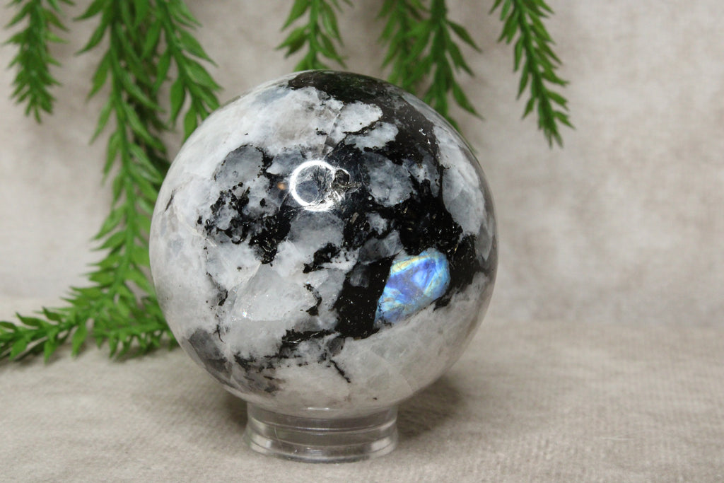 Regenboog maansteen bol #1081