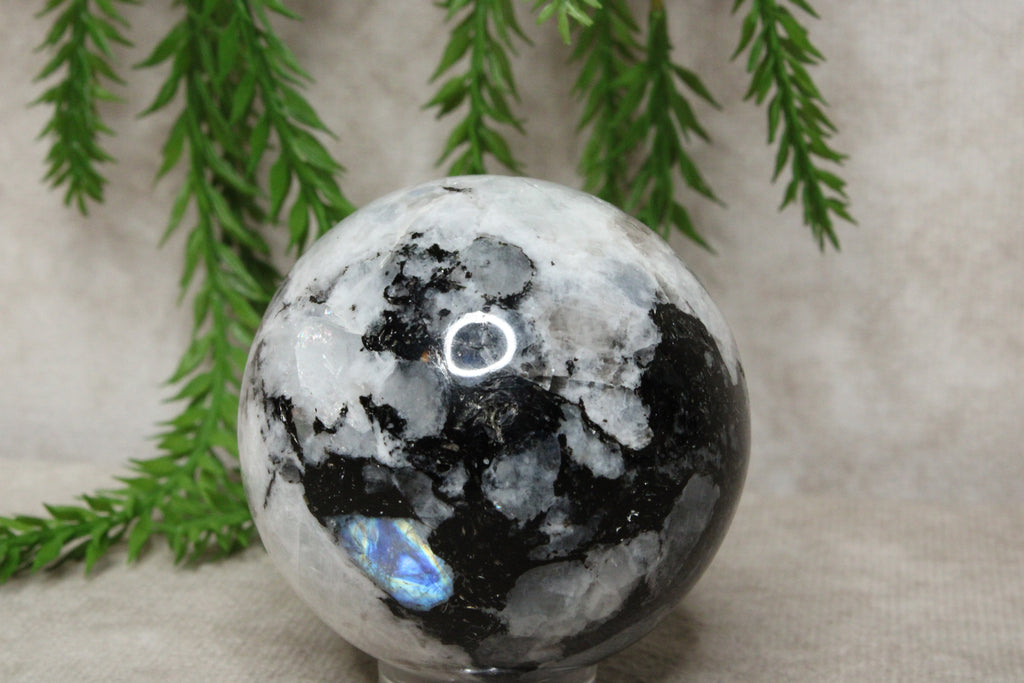 Regenboog maansteen bol #1081