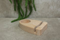 Houten houder met waxinelicht
