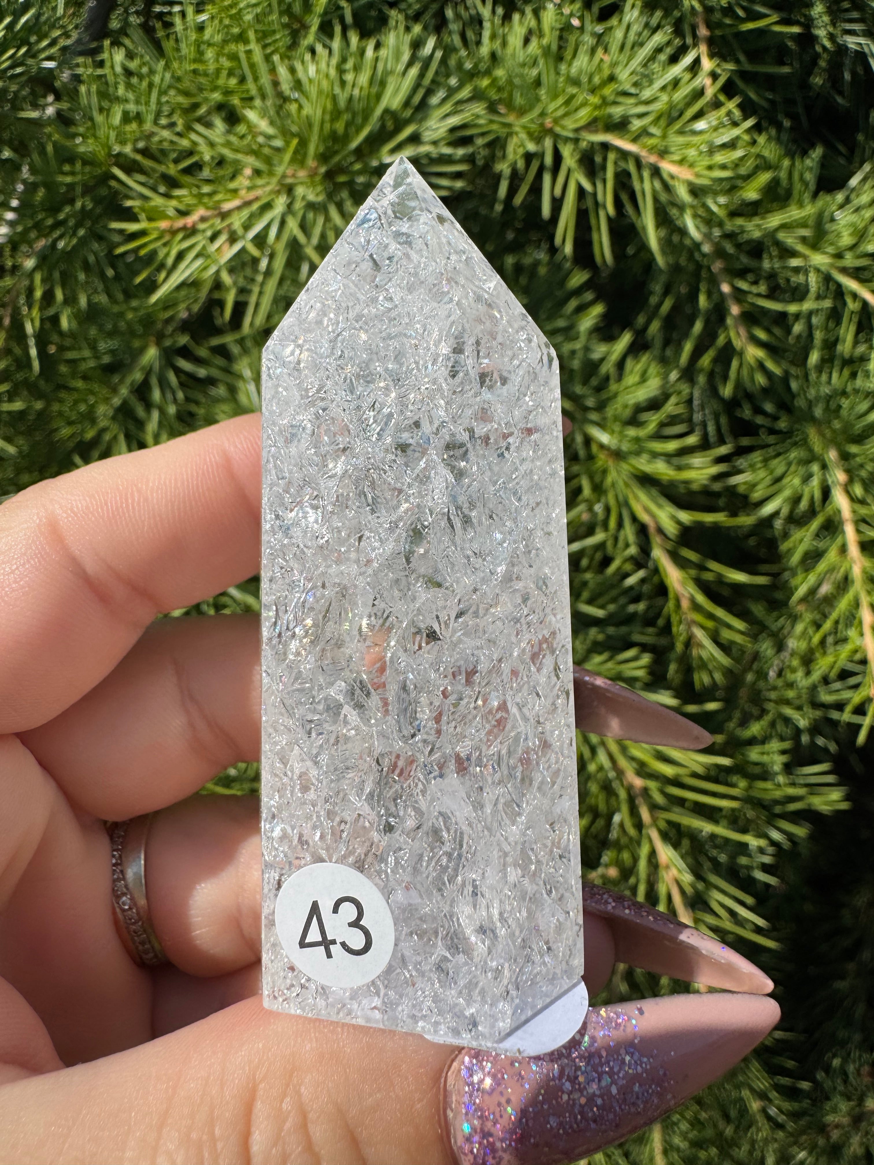 Crackle kwarts toren #43