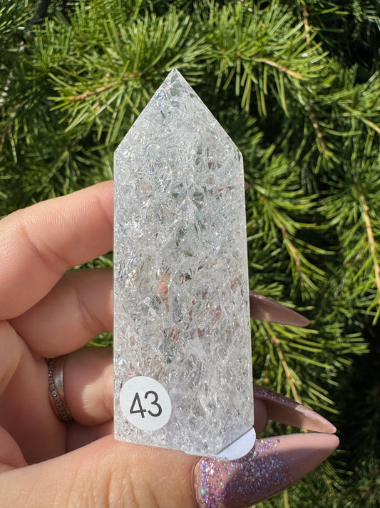 Crackle kwarts toren #43