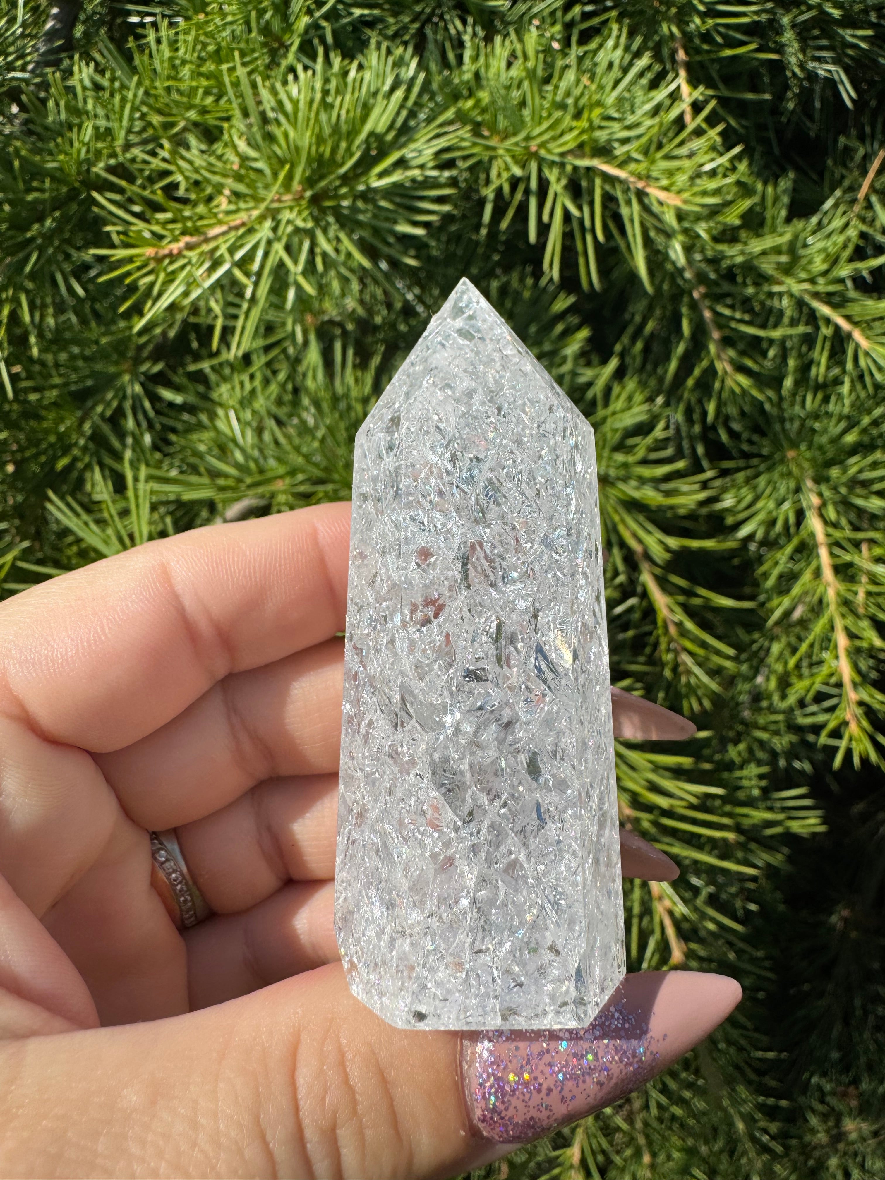 Crackle kwarts toren #43