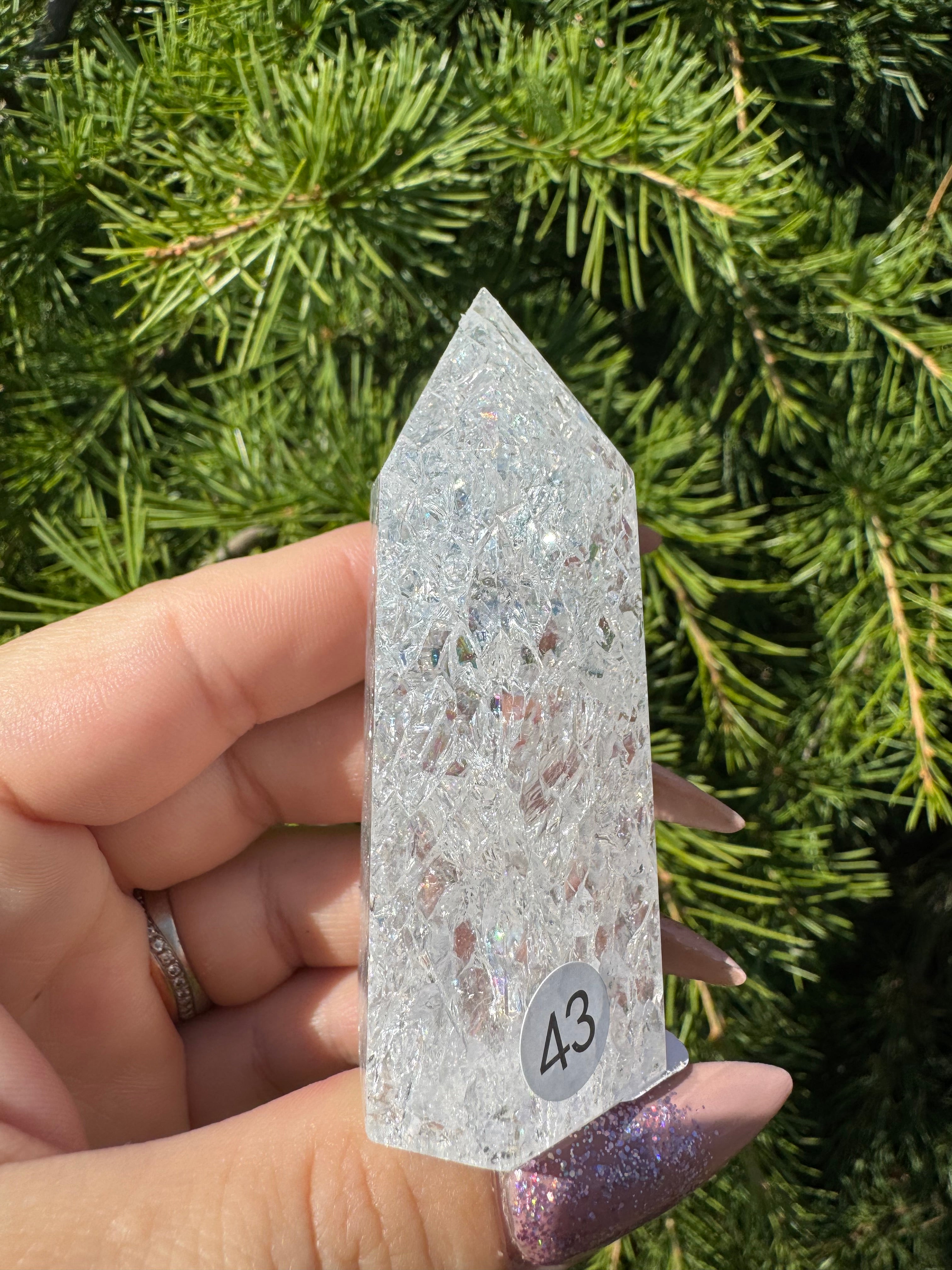 Crackle kwarts toren #43