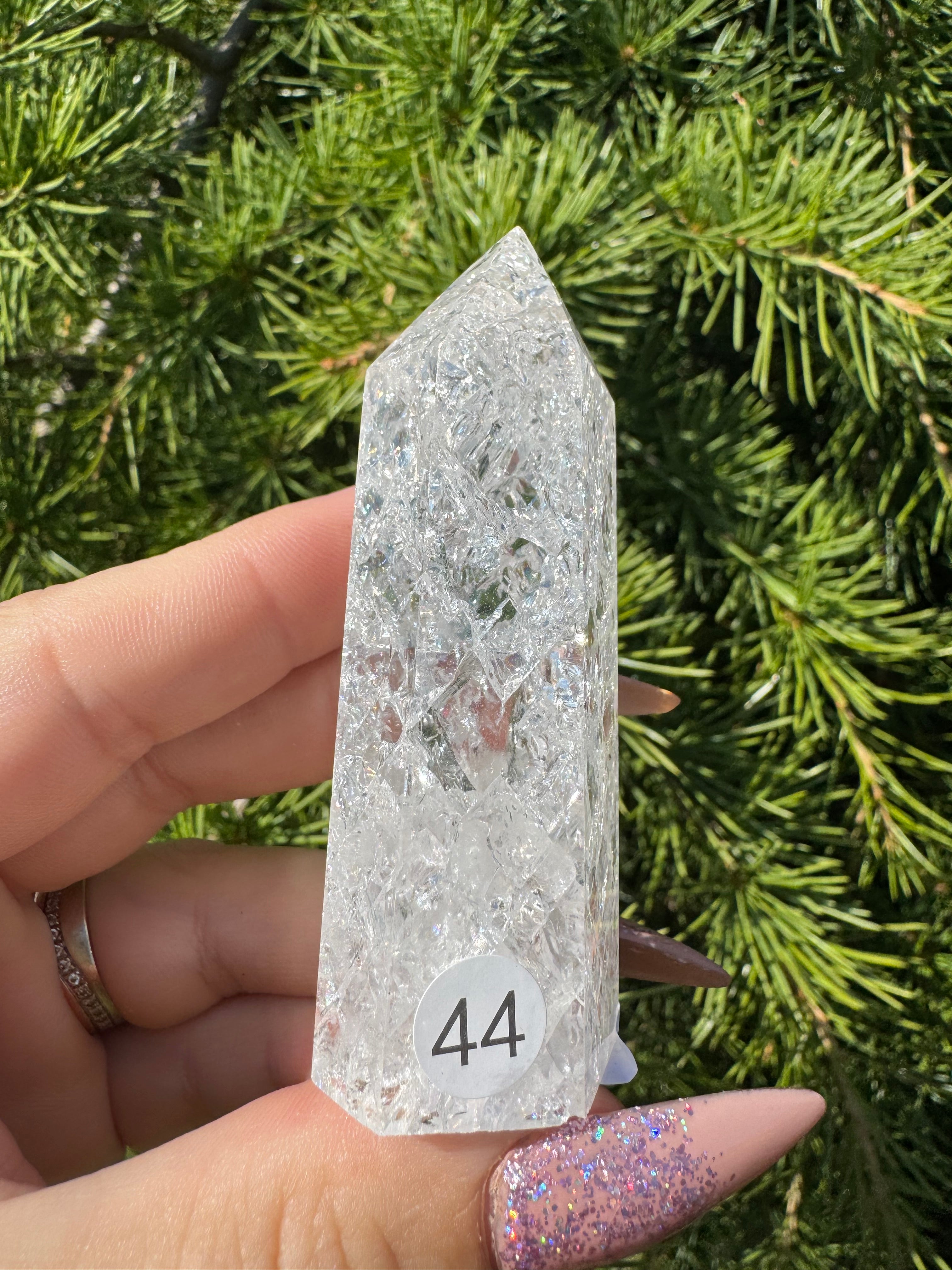 Crackle kwarts toren #44