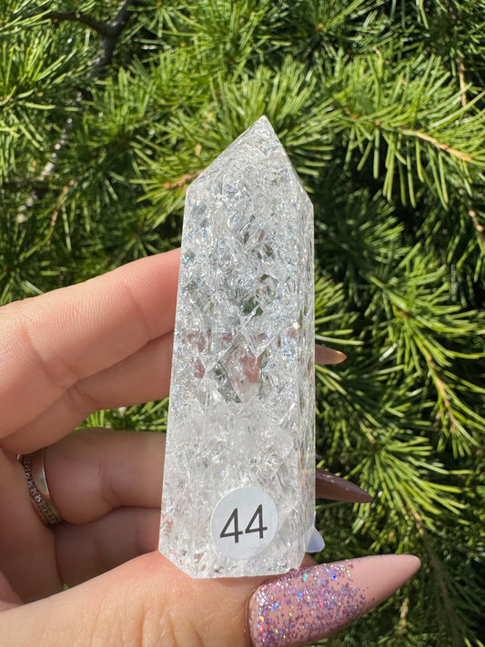 Crackle kwarts toren #44