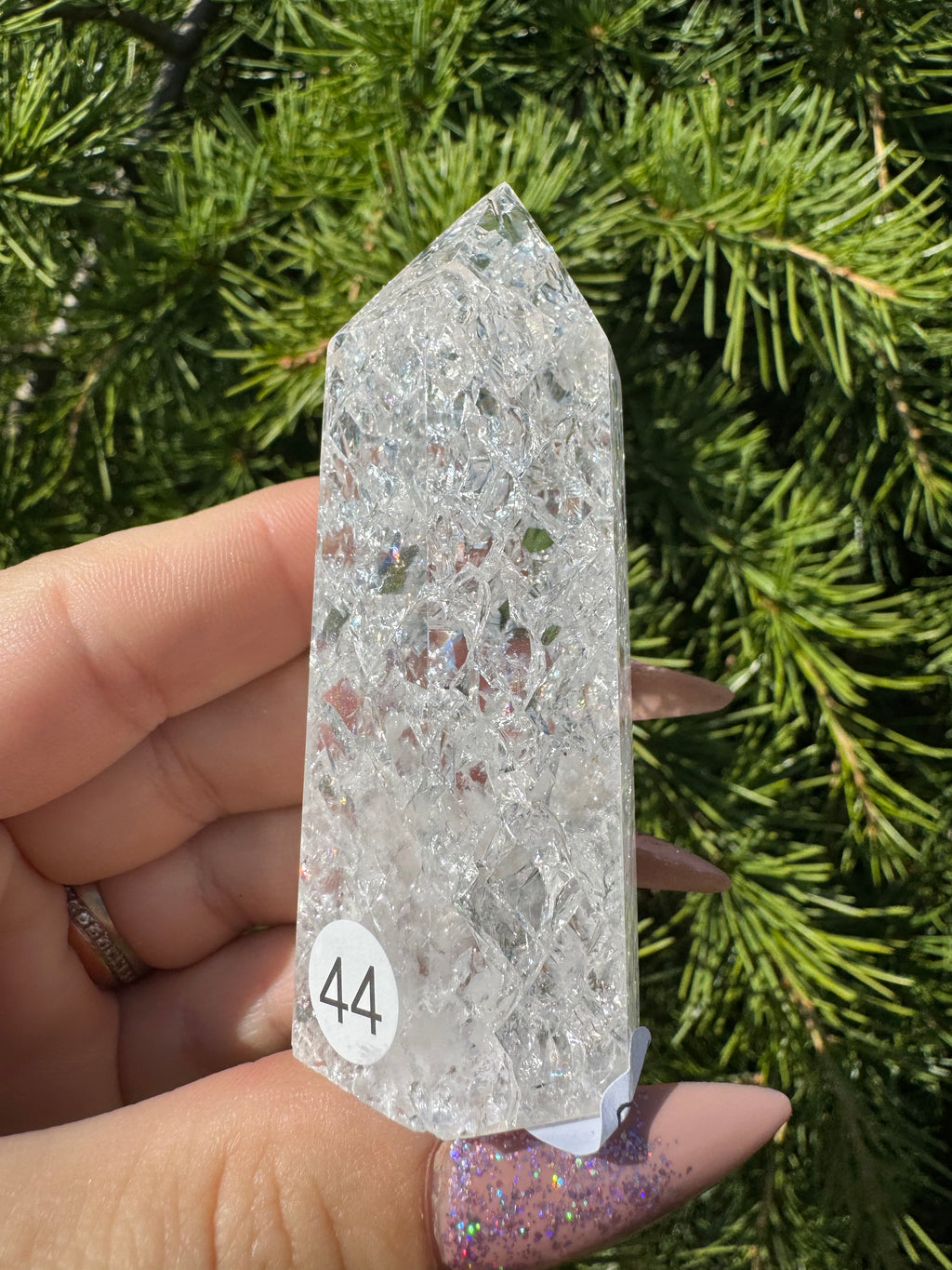 Crackle kwarts toren #44