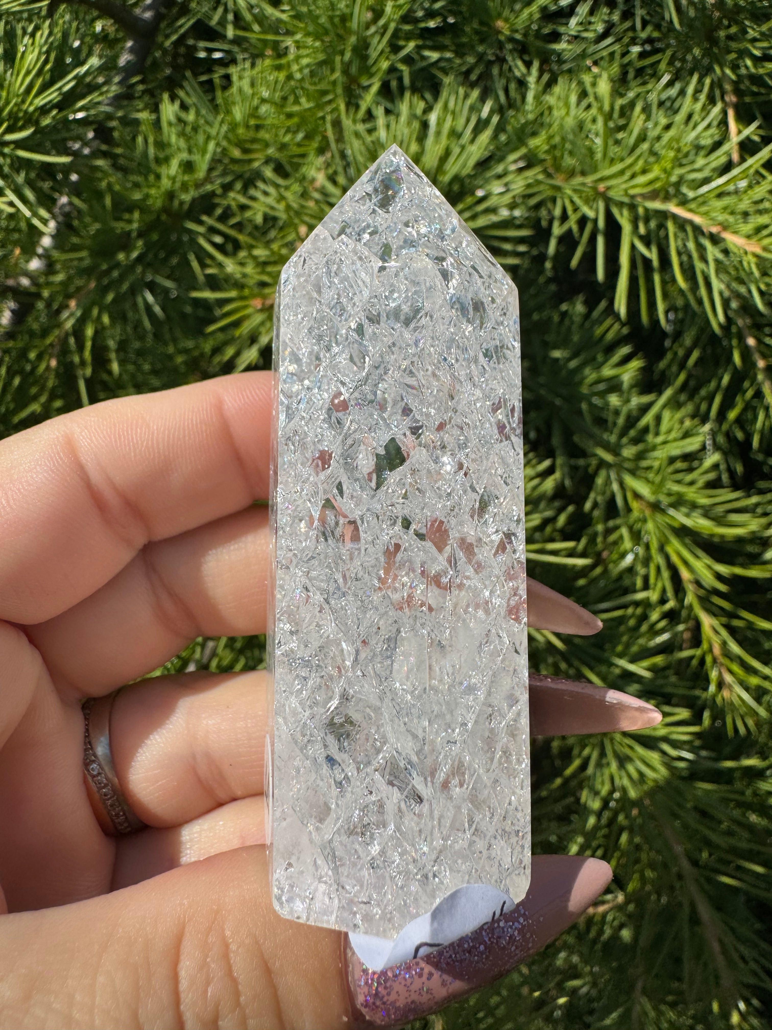 Crackle kwarts toren #44