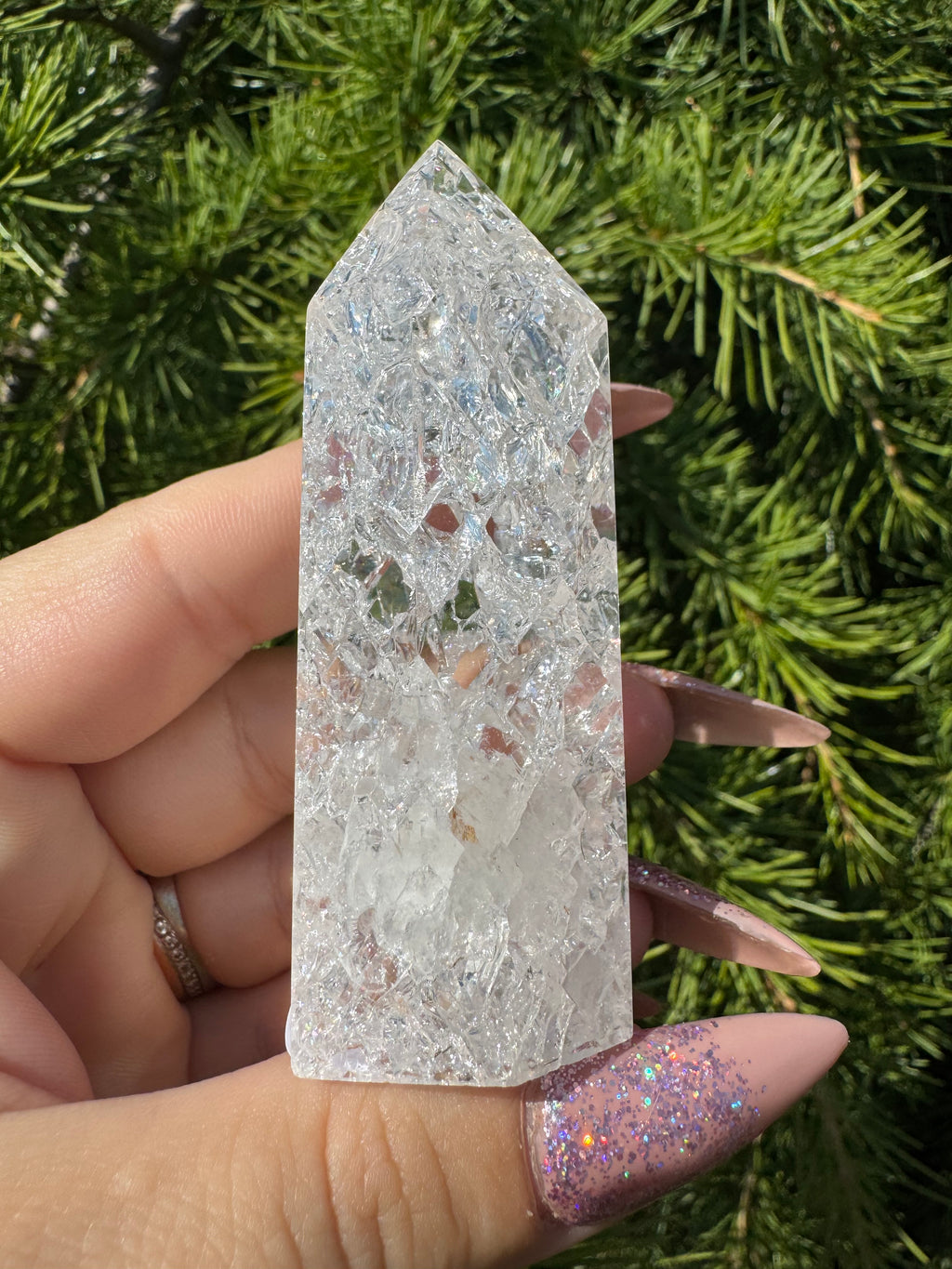 Crackle kwarts toren #44