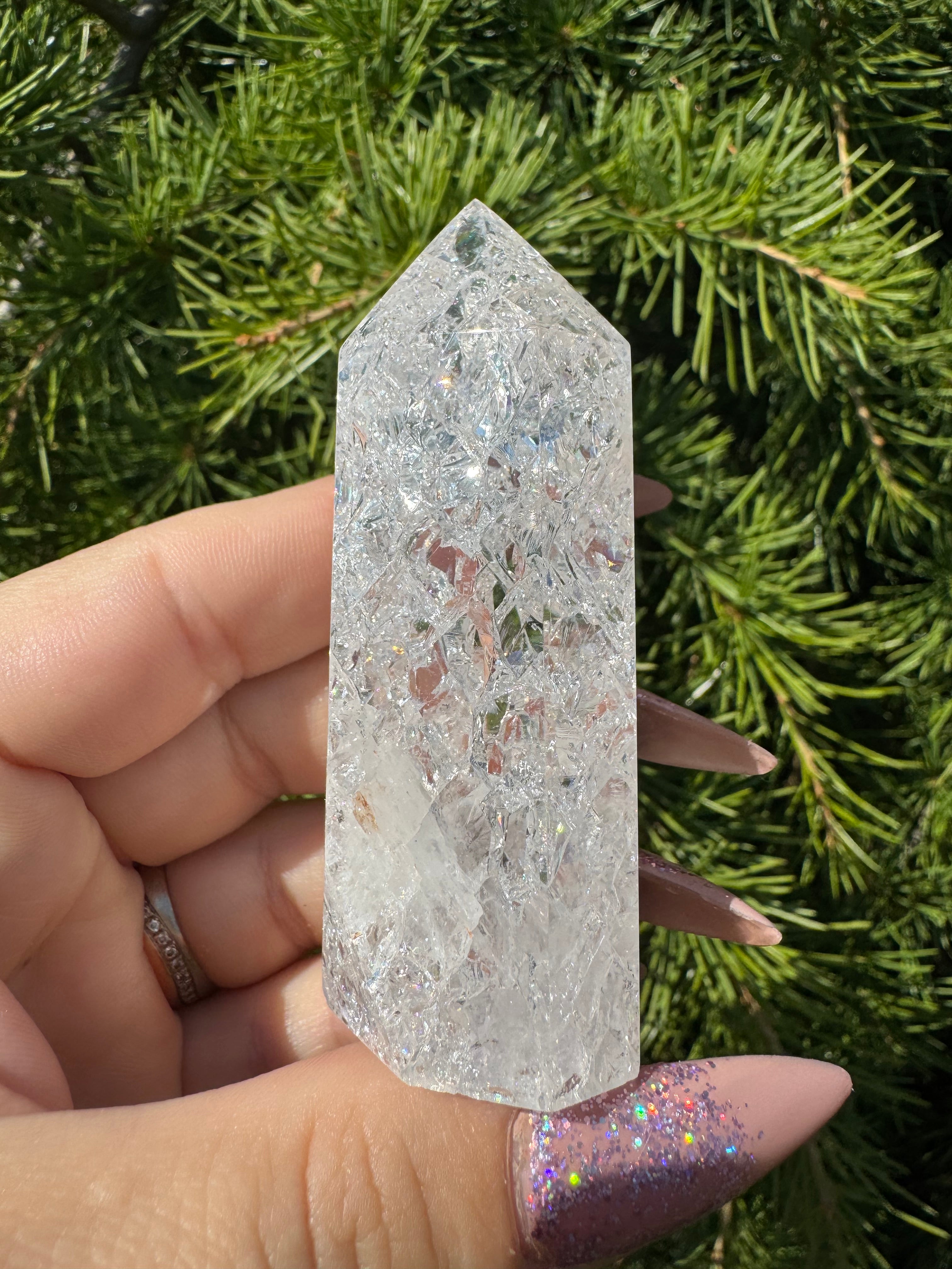 Crackle kwarts toren #44