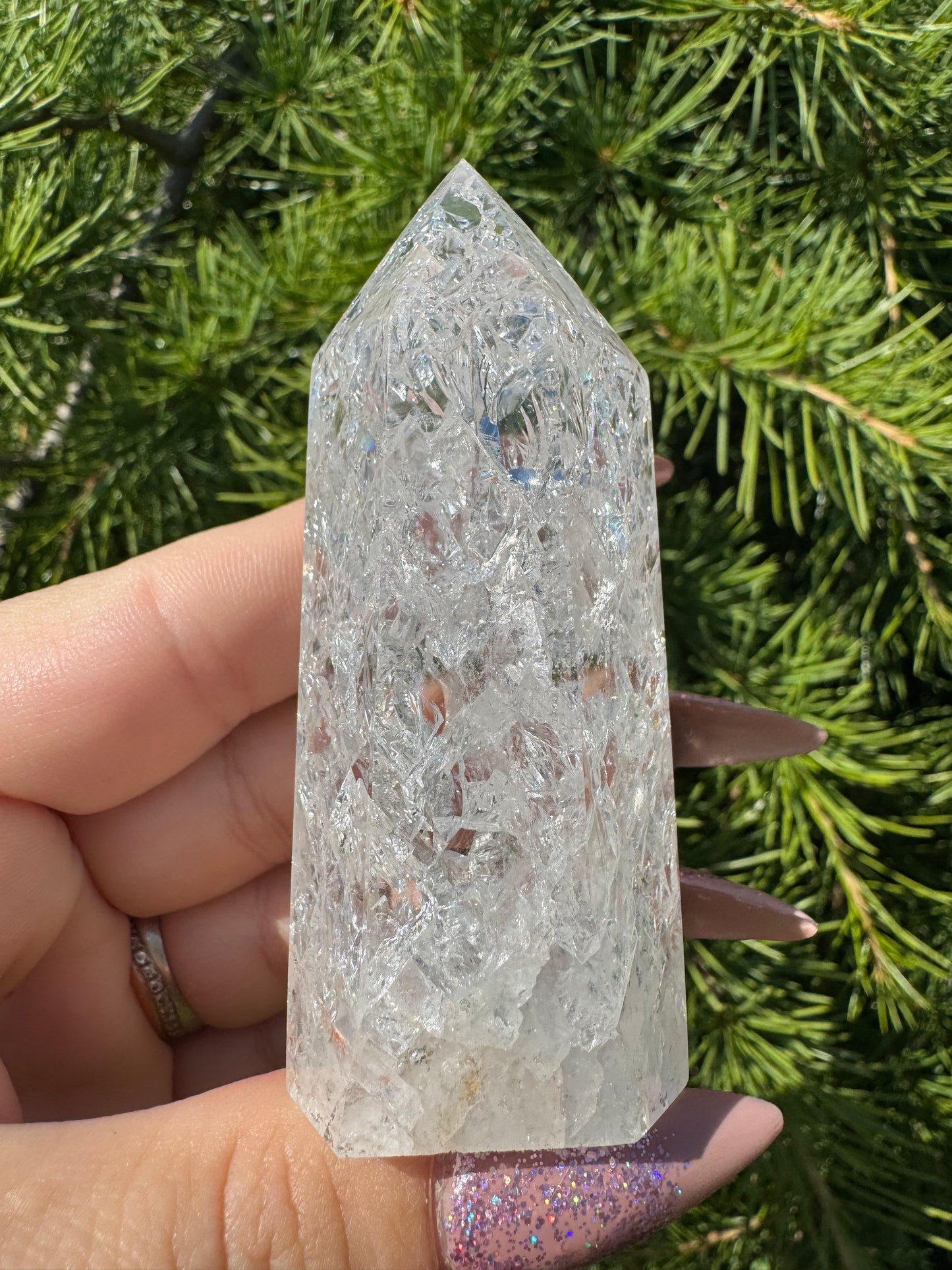 Crackle kwarts toren #39