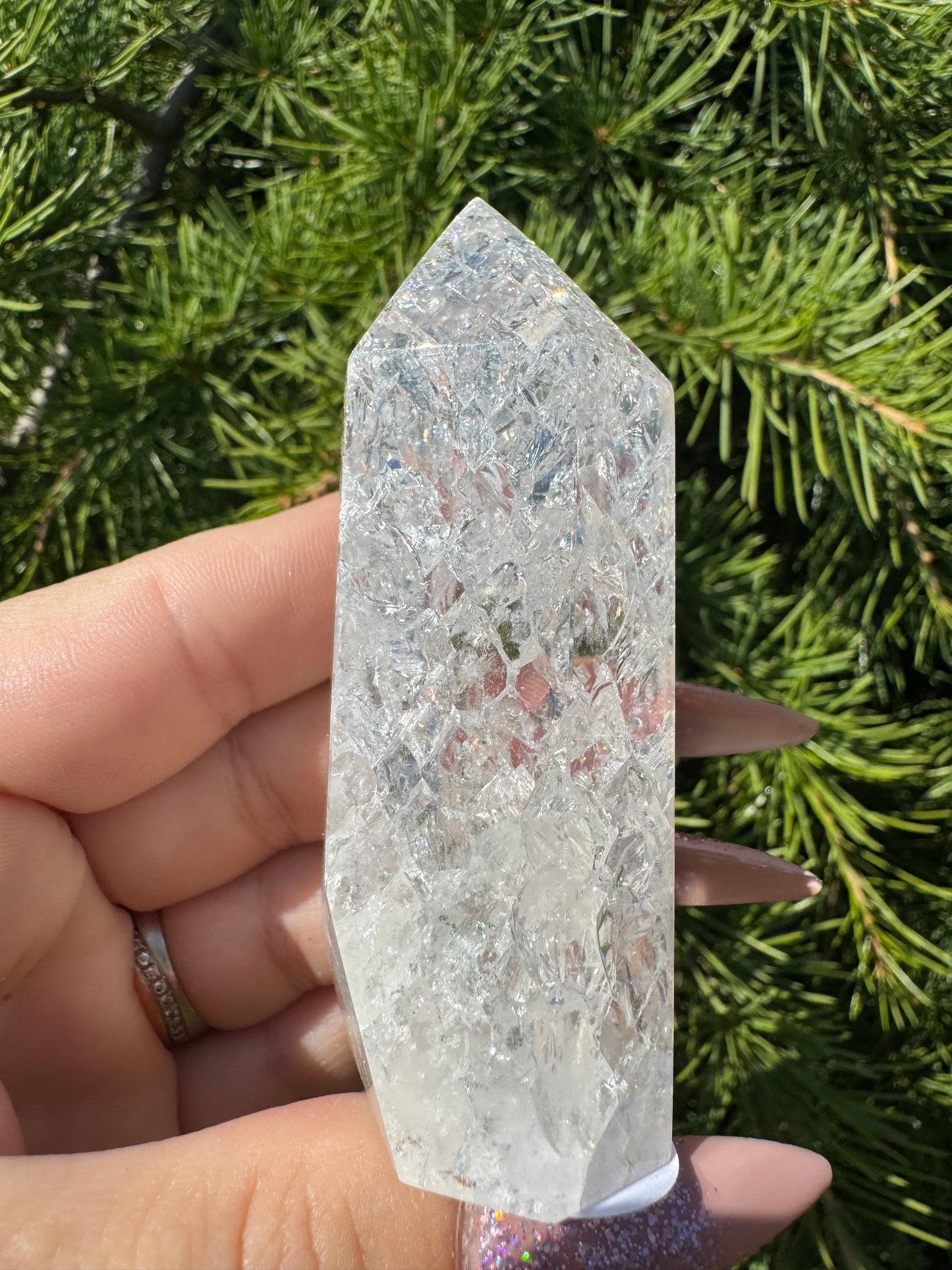 Crackle kwarts toren #39