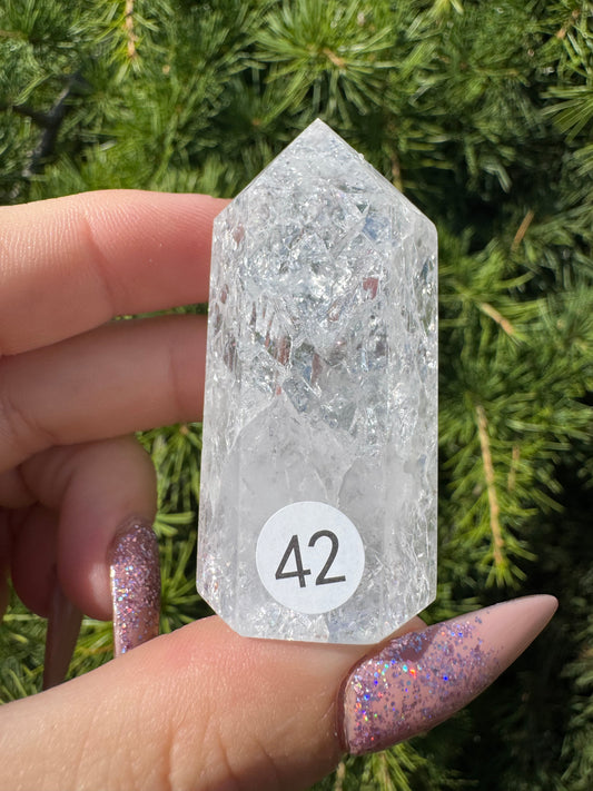 Crackle kwarts toren #42