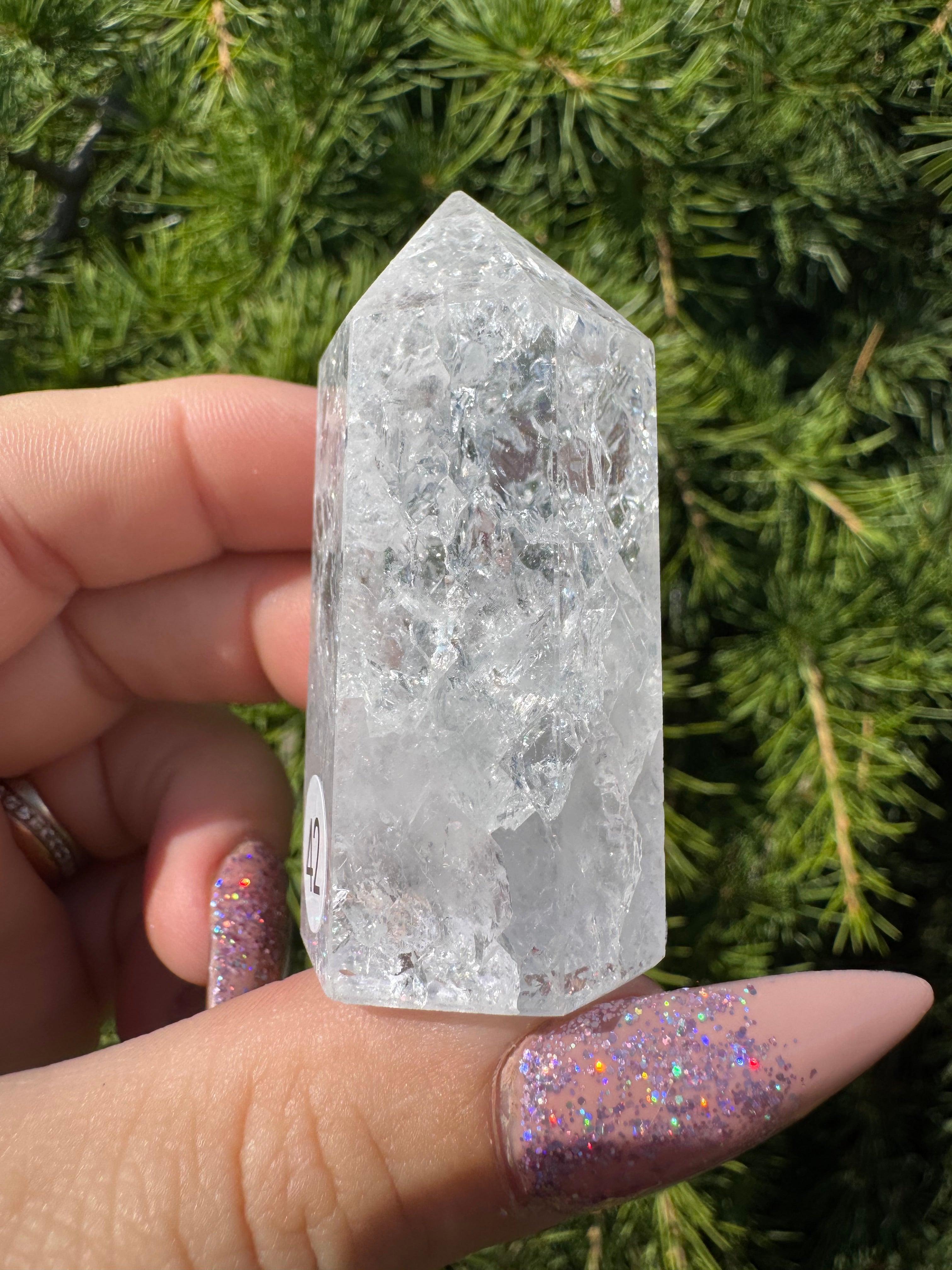 Crackle kwarts toren #42