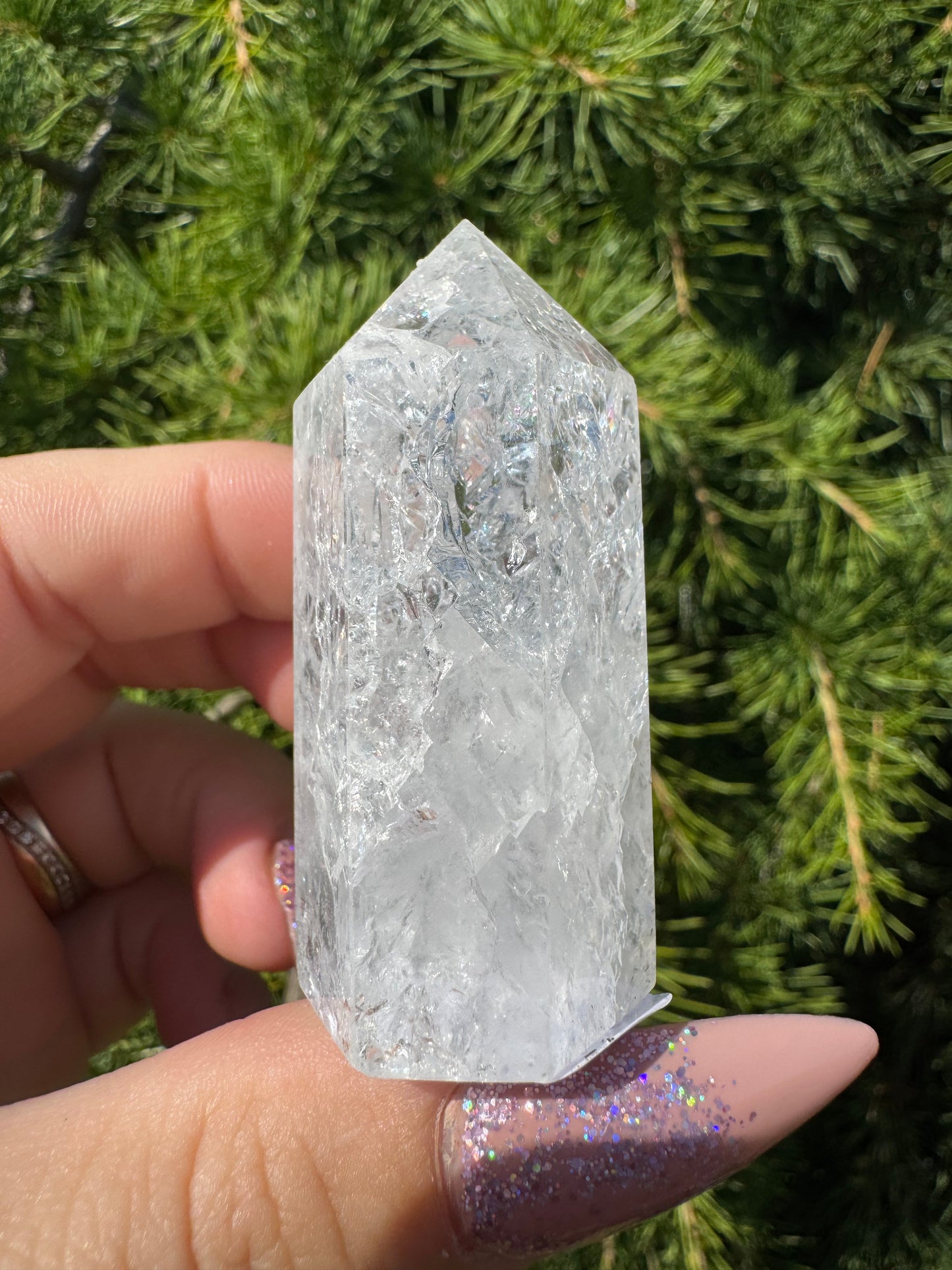 Crackle kwarts toren #42