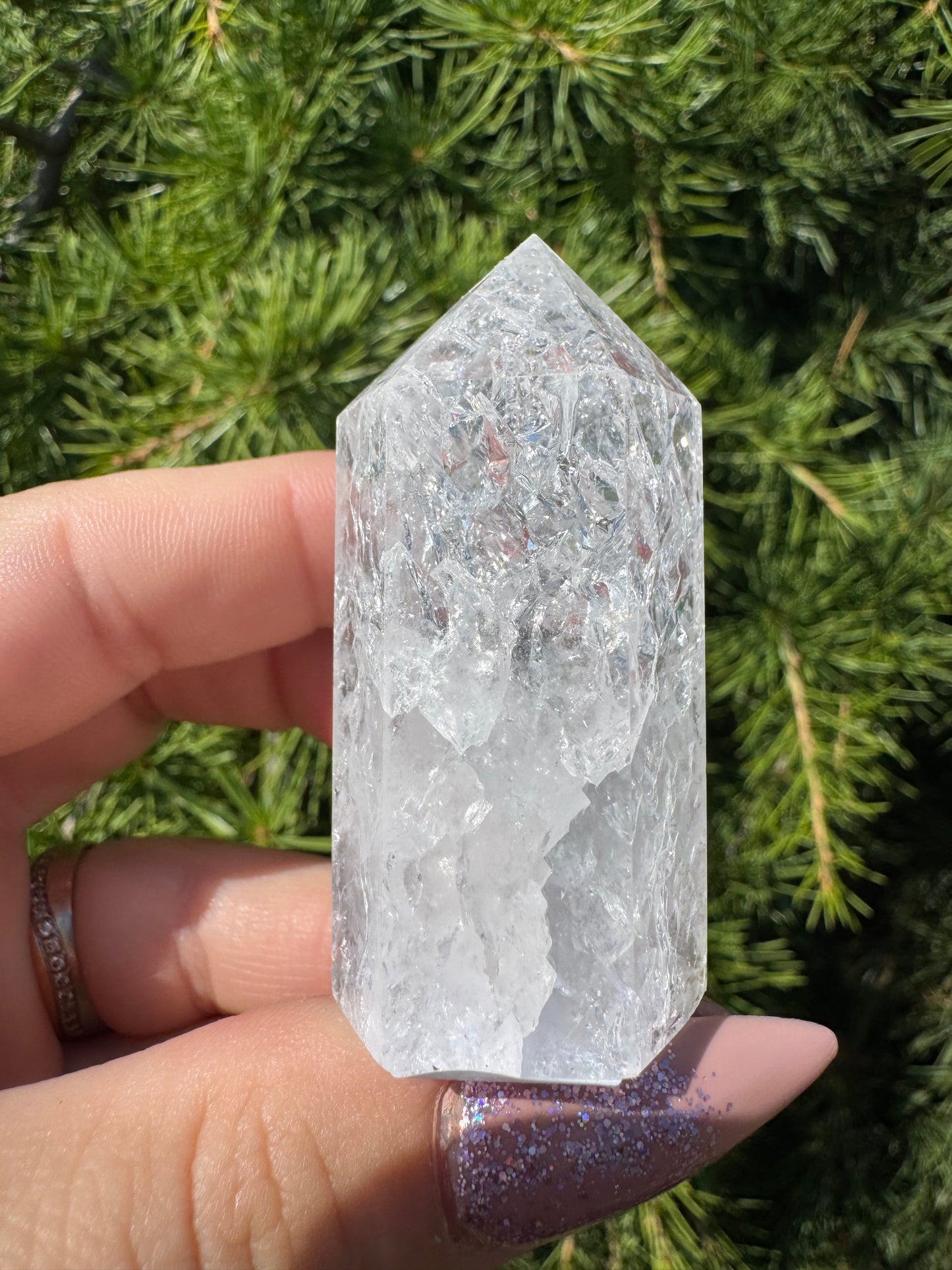 Crackle kwarts toren #42