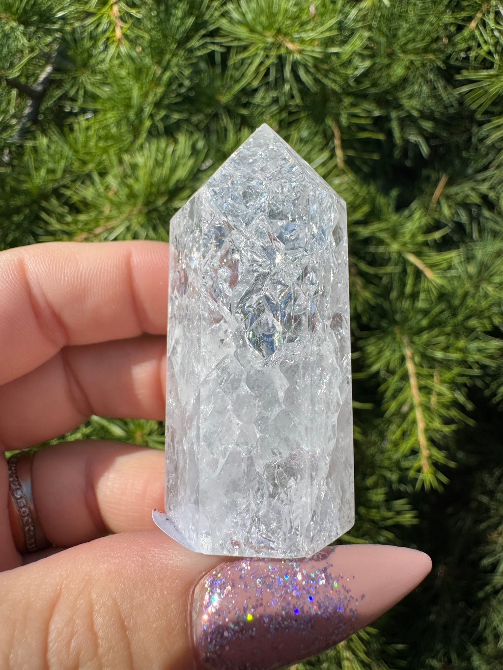 Crackle kwarts toren #42