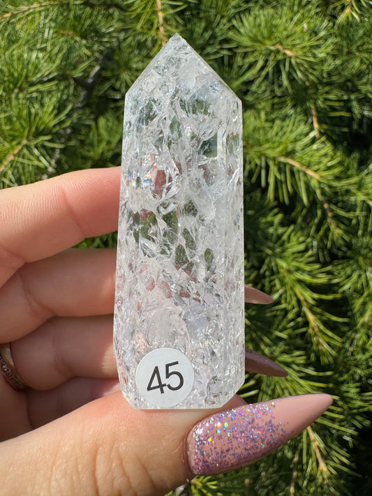 Crackle kwarts toren #45