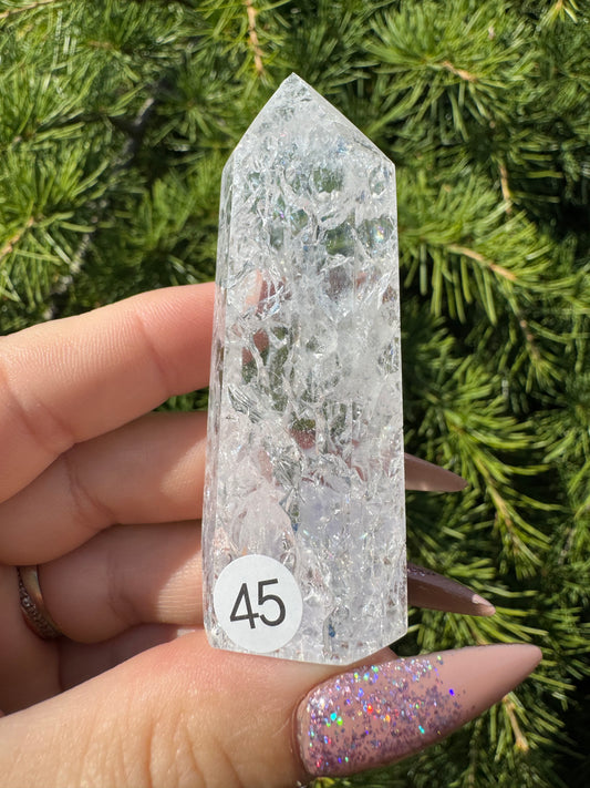 Crackle kwarts toren #45