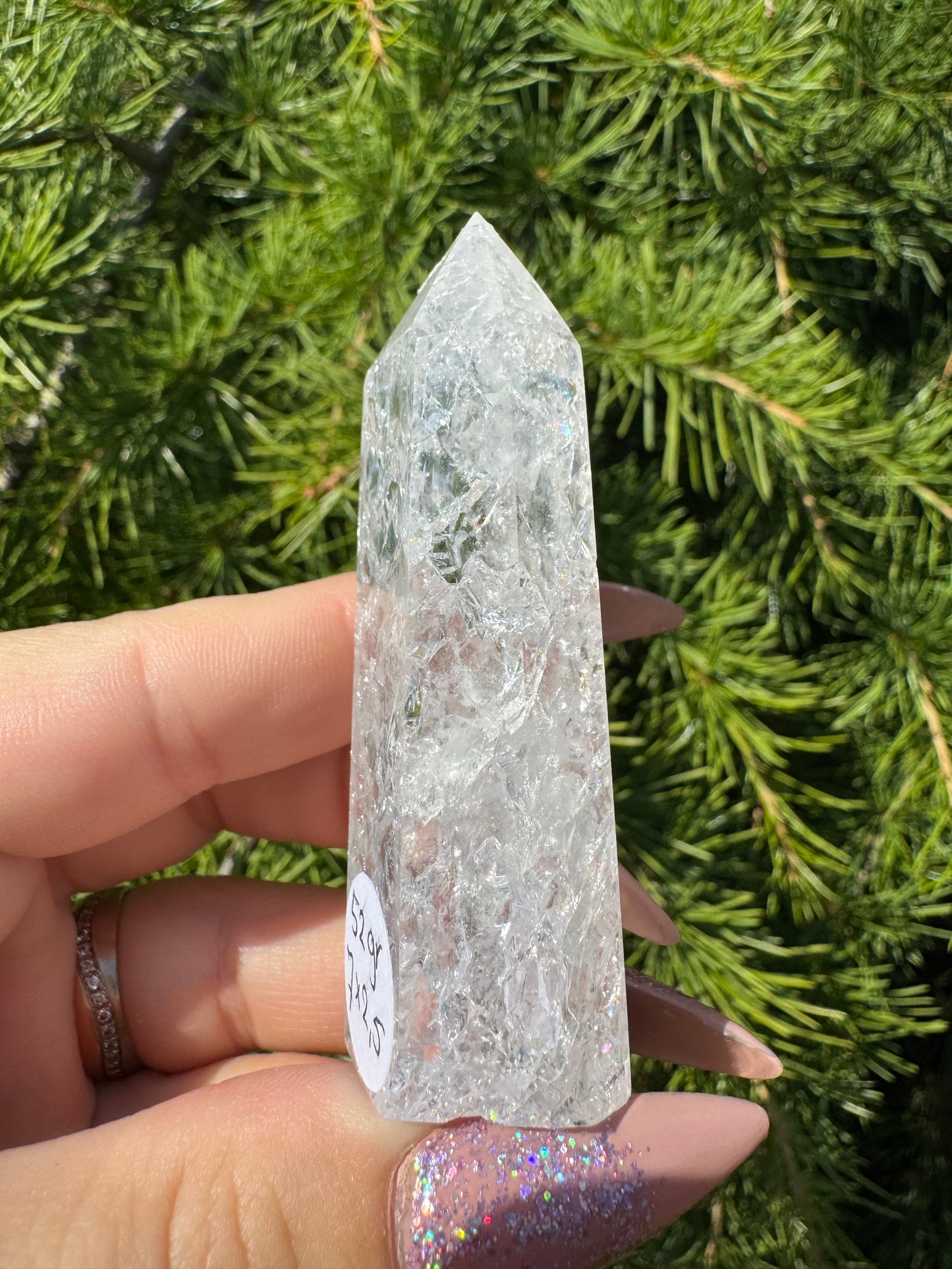 Crackle kwarts toren #45