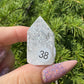 Crackle kwarts toren #38