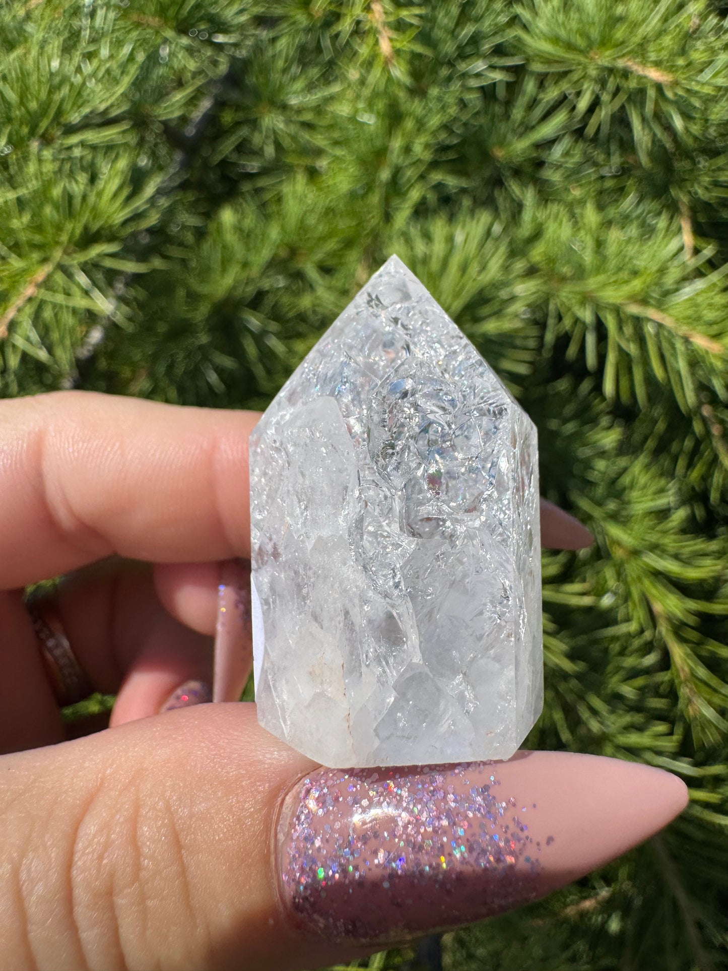 Crackle kwarts toren #38