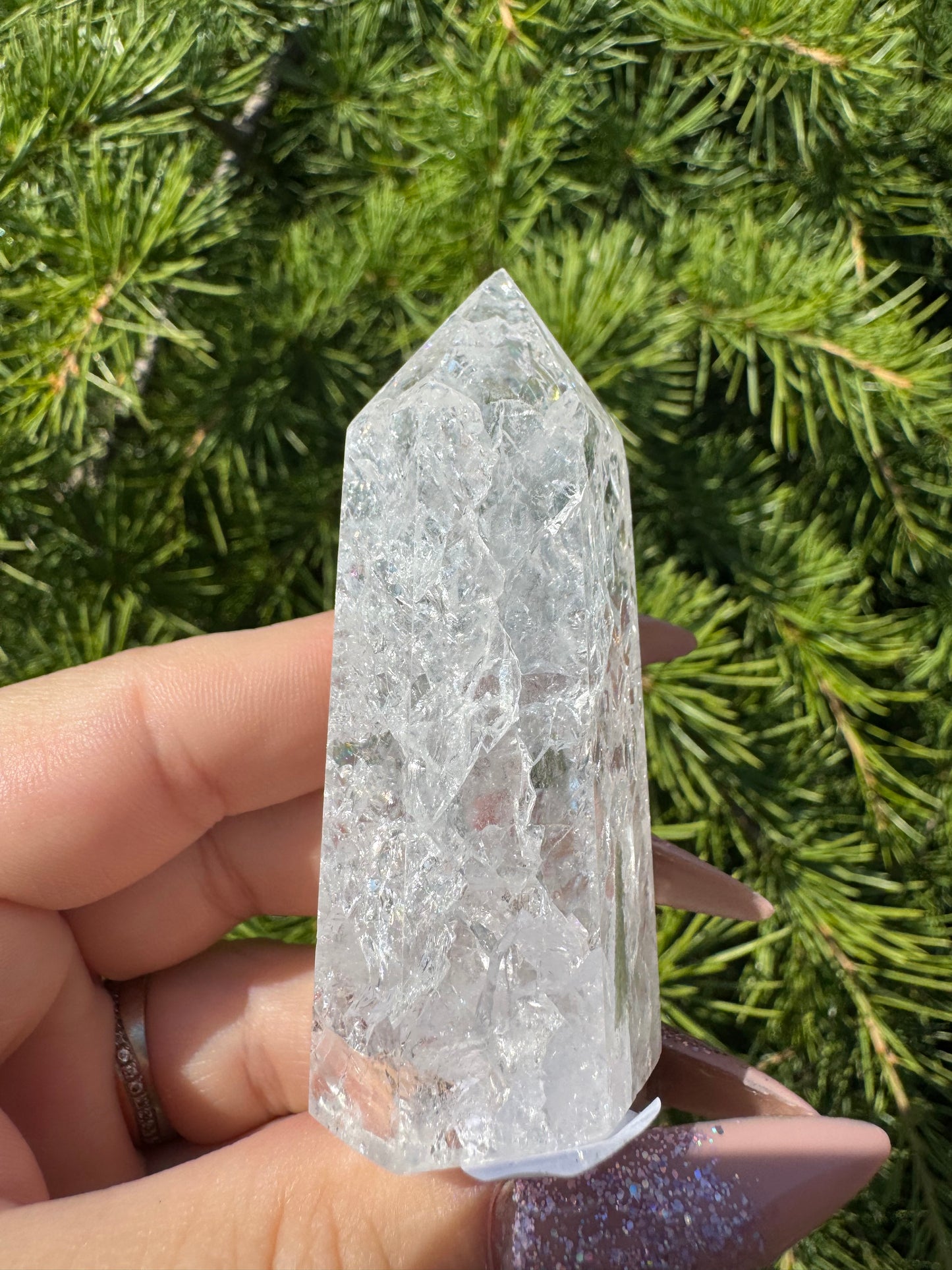 Crackle kwarts toren #41