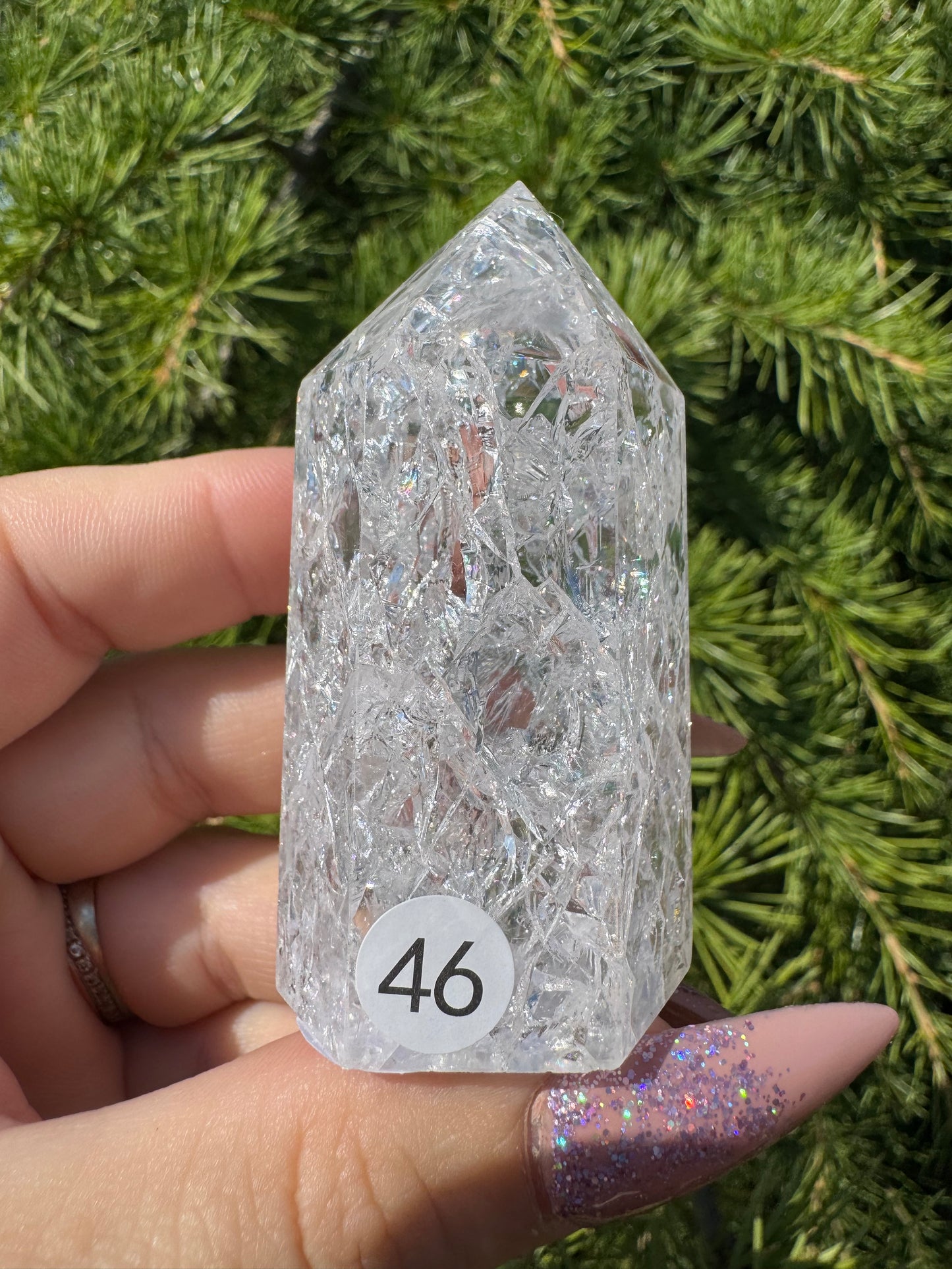 Crackle kwarts toren #46