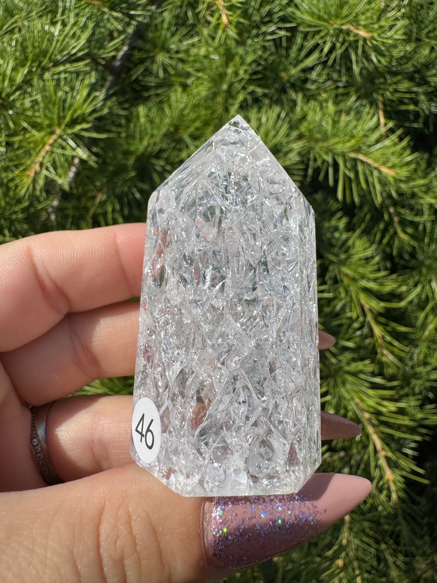 Crackle kwarts toren #46